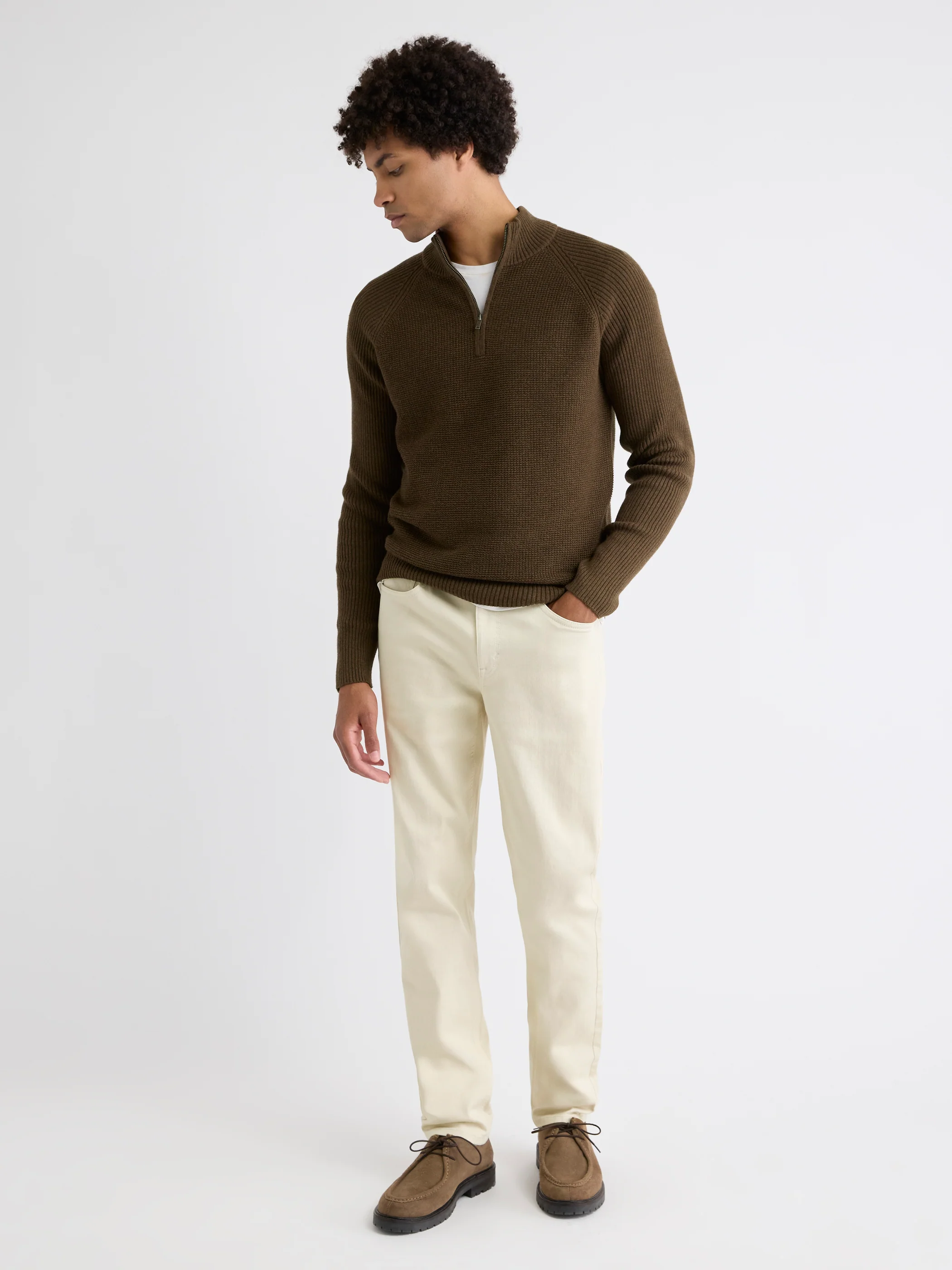 Long-Sleeve Half-Zip Mock-Neck Sweater - Image 32