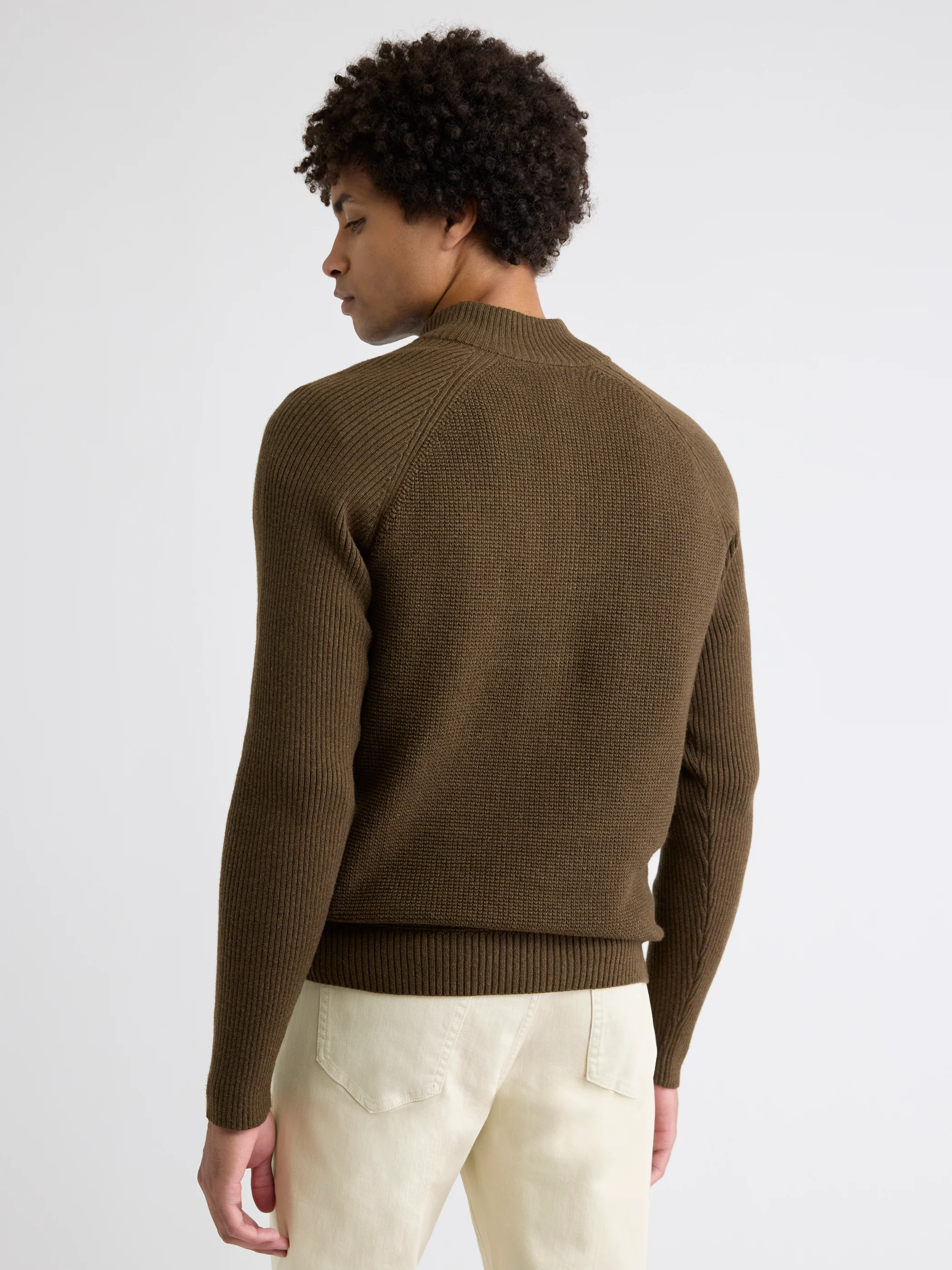 Long-Sleeve Half-Zip Mock-Neck Sweater - Image 33