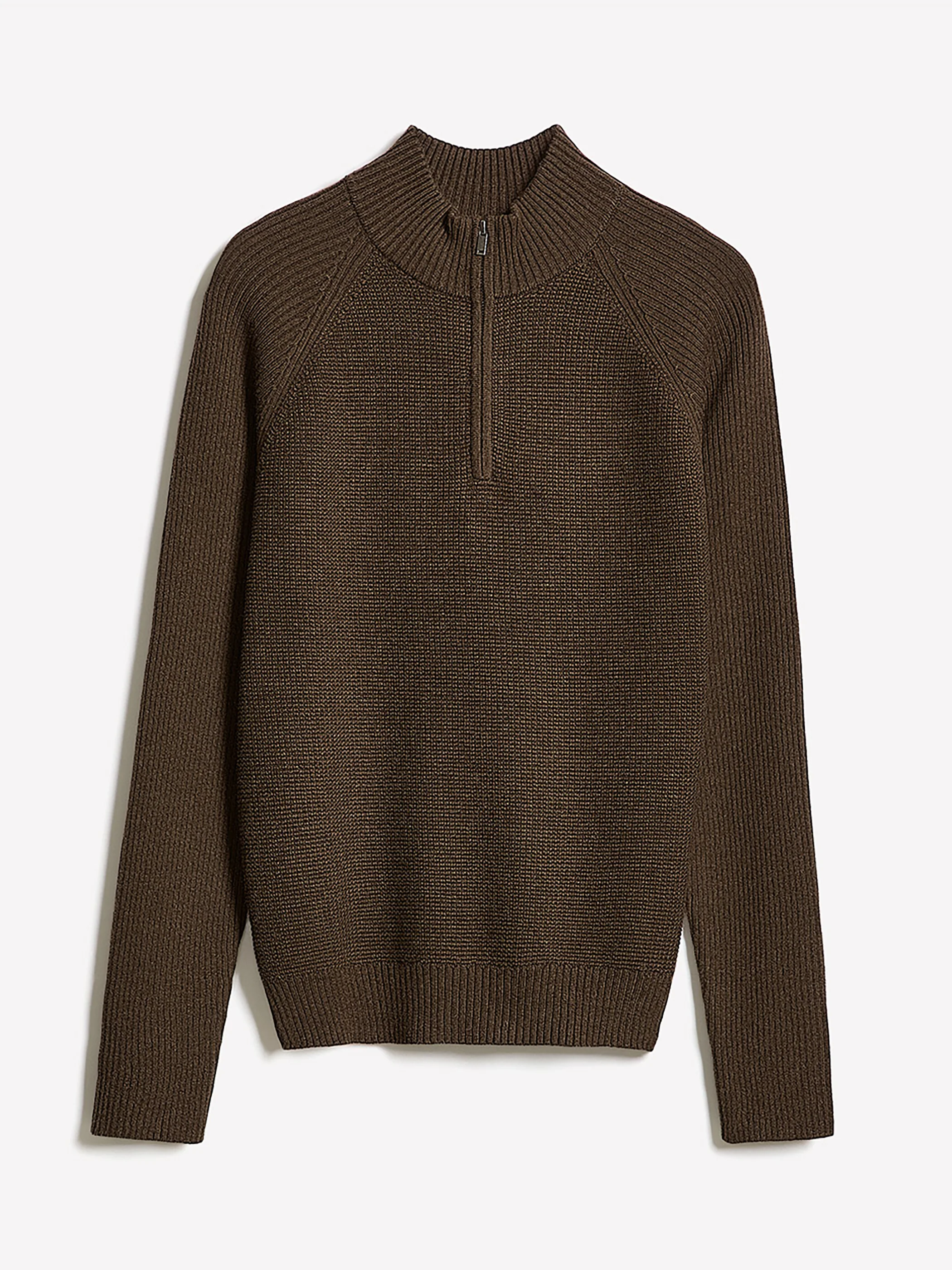 Long-Sleeve Half-Zip Mock-Neck Sweater - Image 34