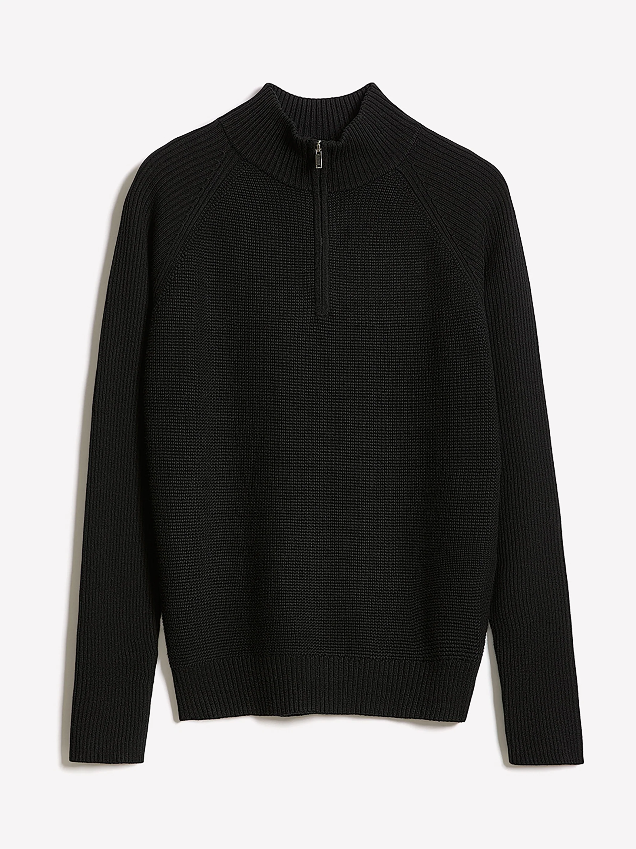 Long-Sleeve Half-Zip Mock-Neck Sweater - Image 4