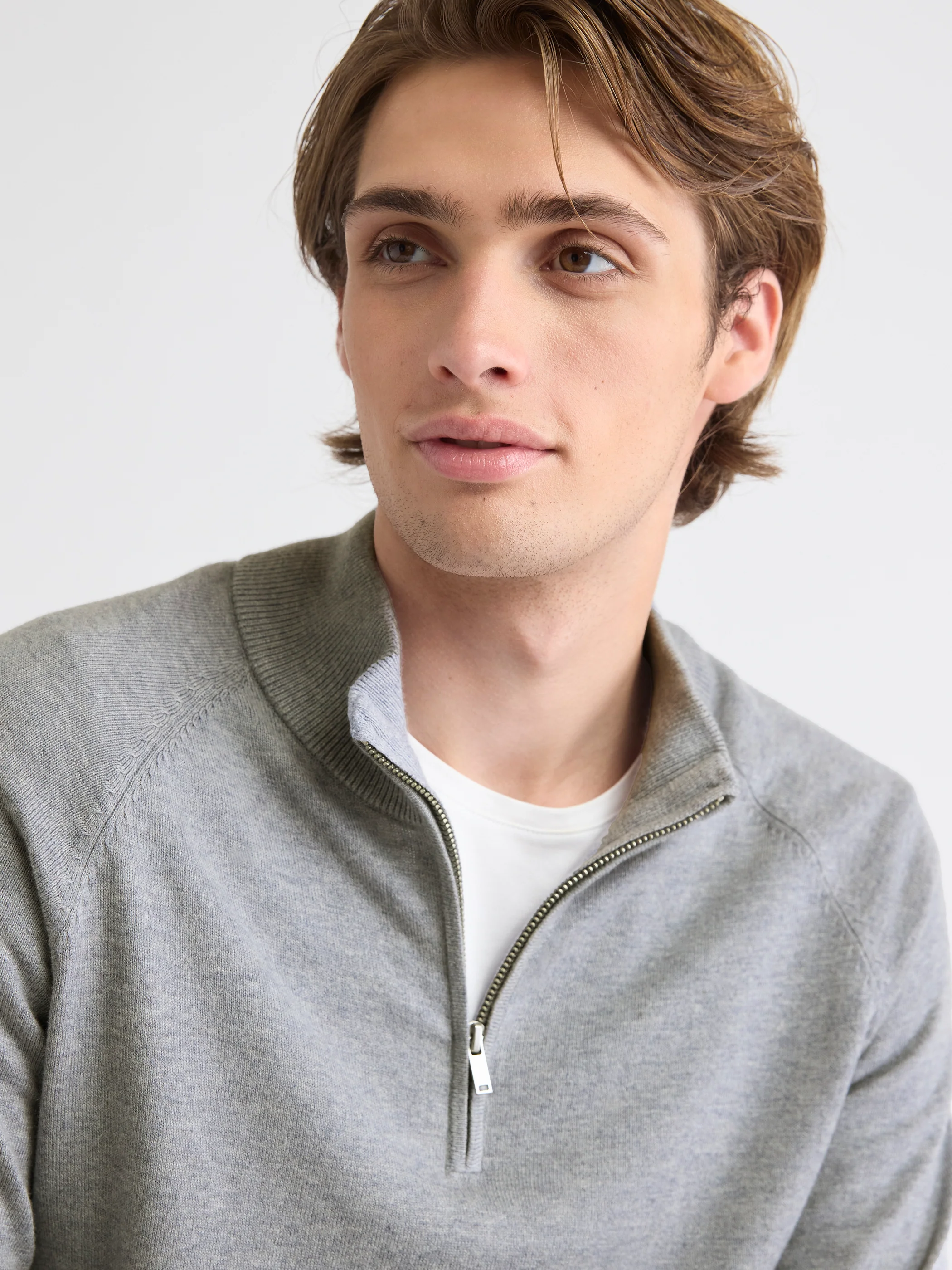 Long-Sleeve Half-Zip Mock-Neck Sweater - Image 23