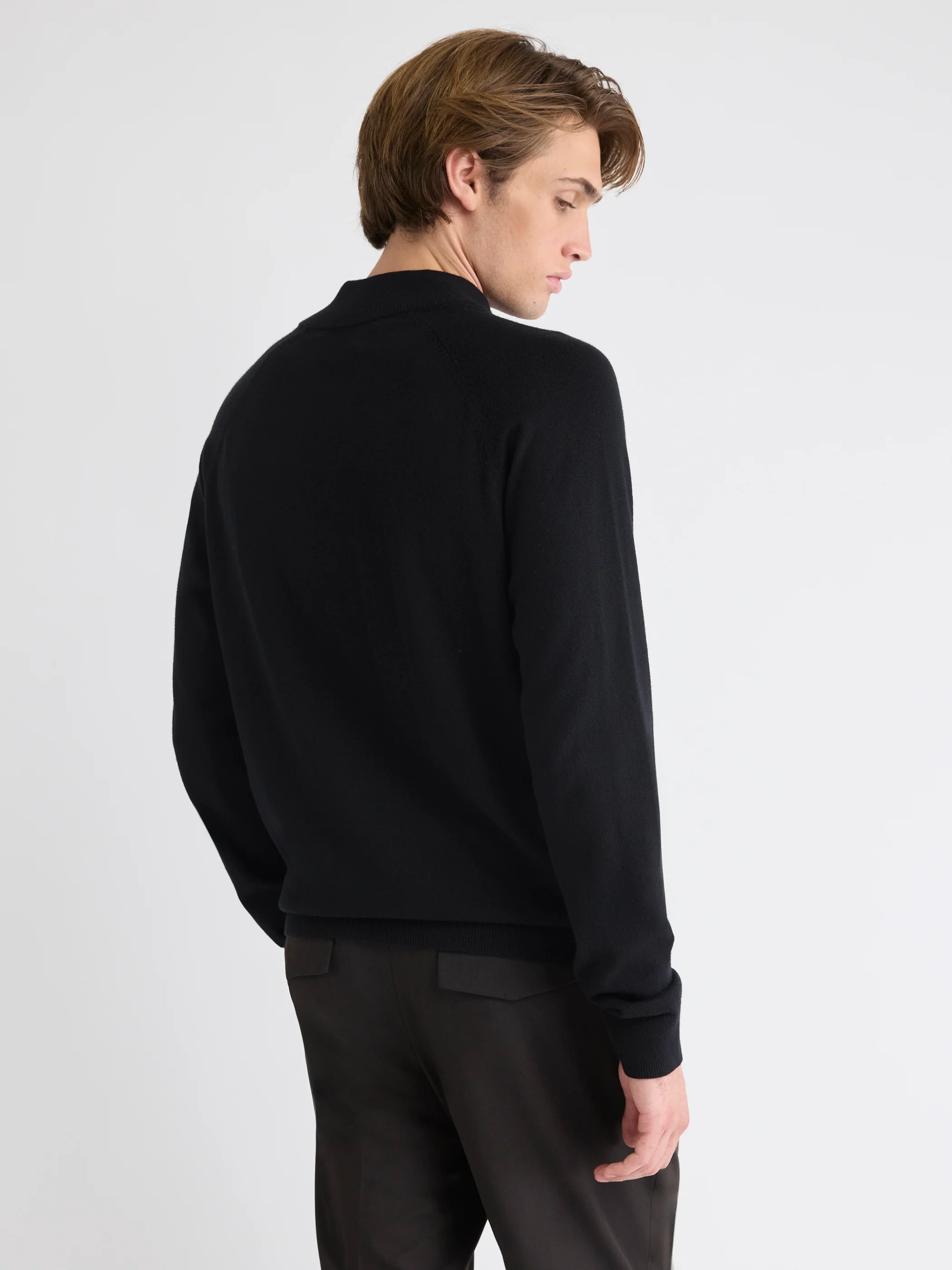 Long-Sleeve Half-Zip Mock-Neck Sweater - Image 3