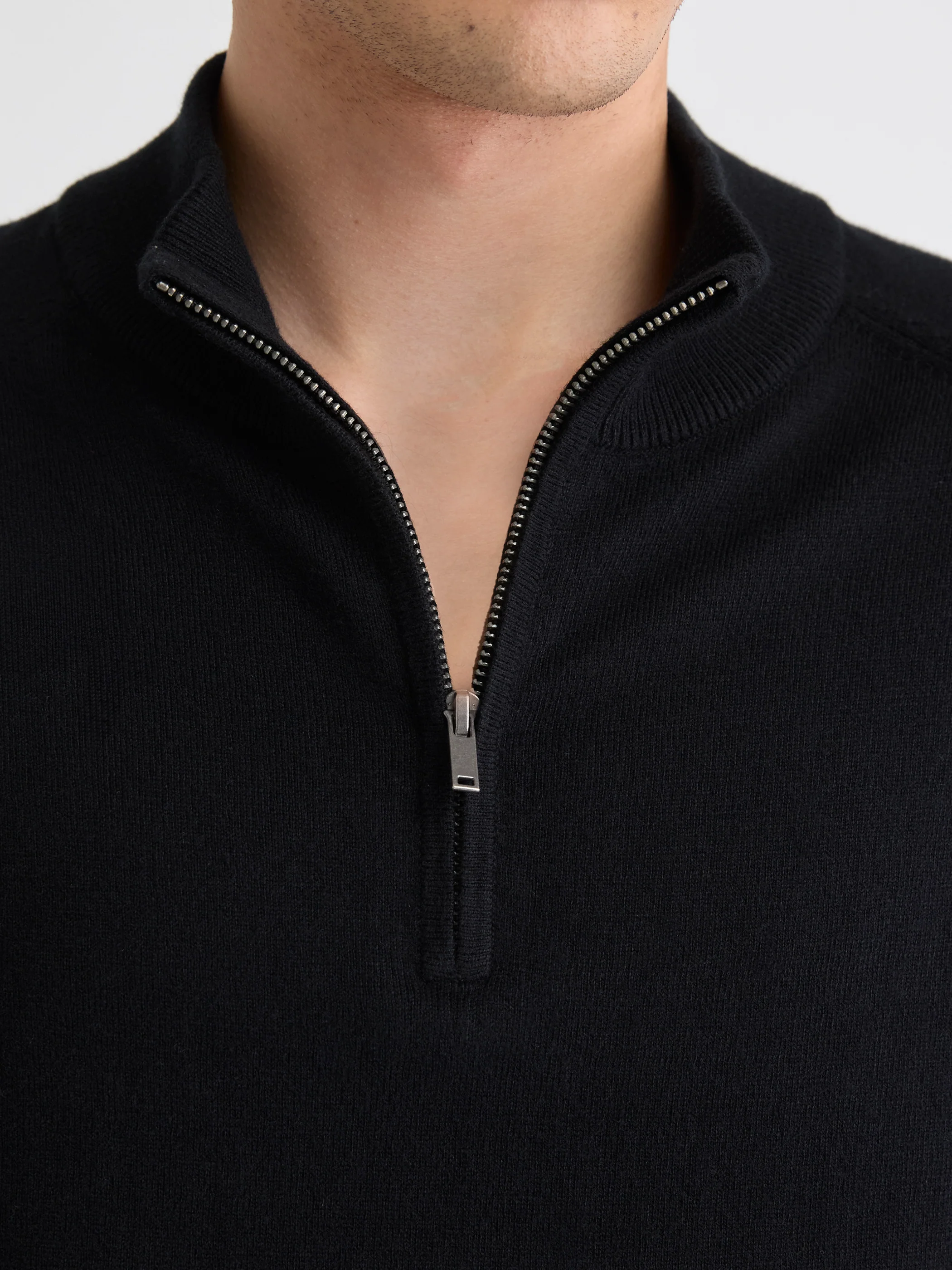 Long-Sleeve Half-Zip Mock-Neck Sweater - Image 4