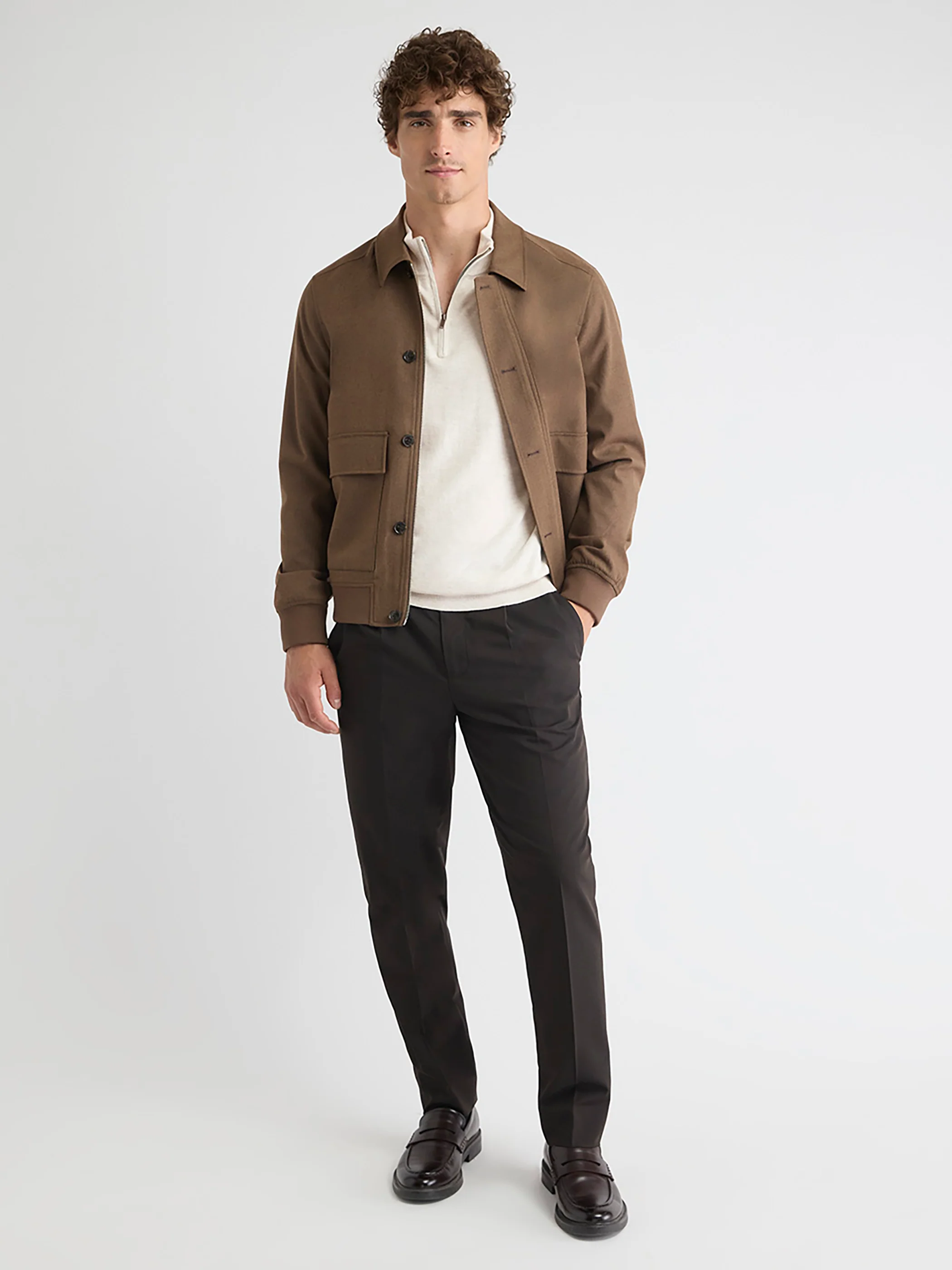 Long-Sleeve Half-Zip Mock-Neck Sweater - Image 6