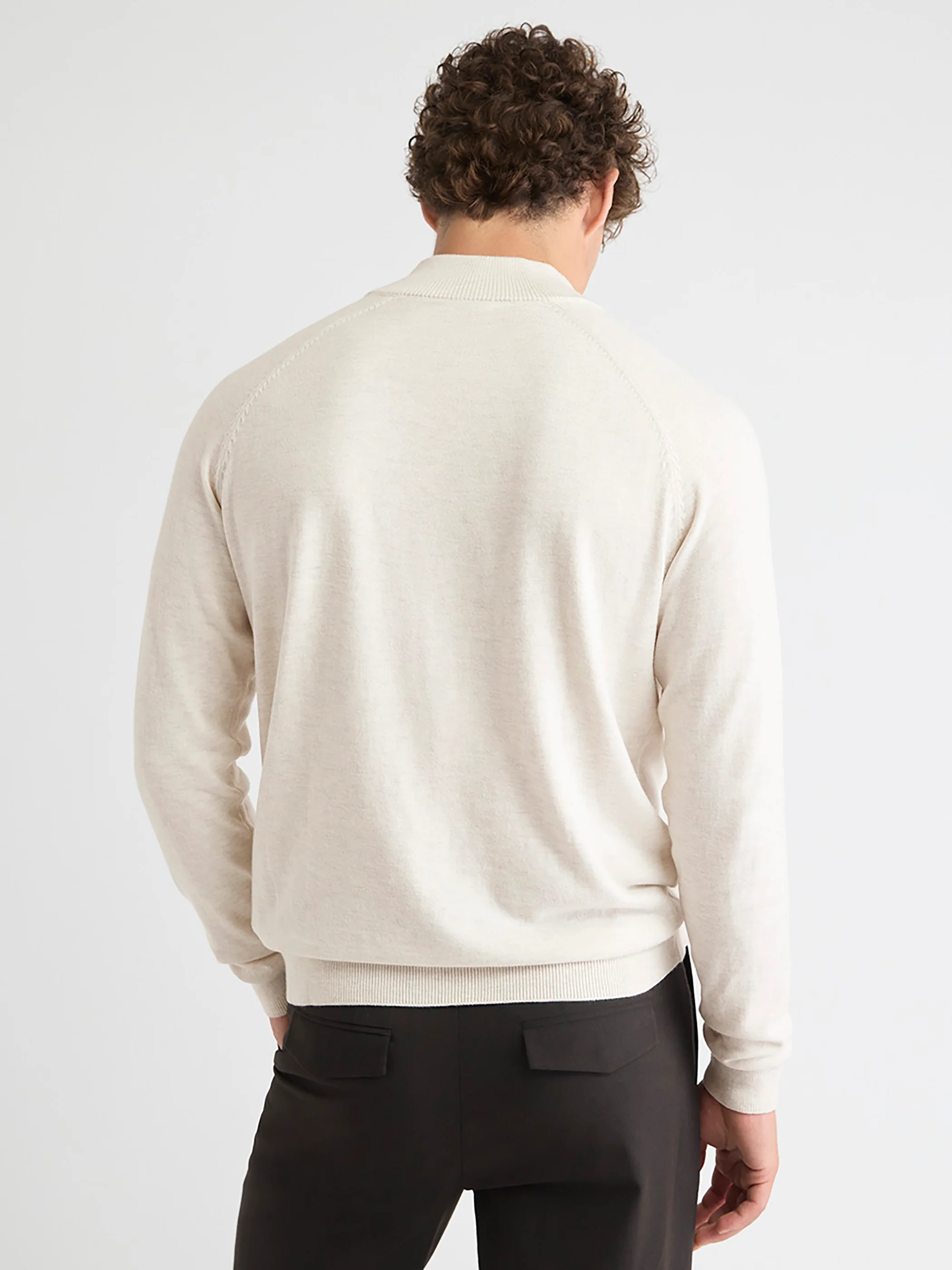Long-Sleeve Half-Zip Mock-Neck Sweater - Image 7