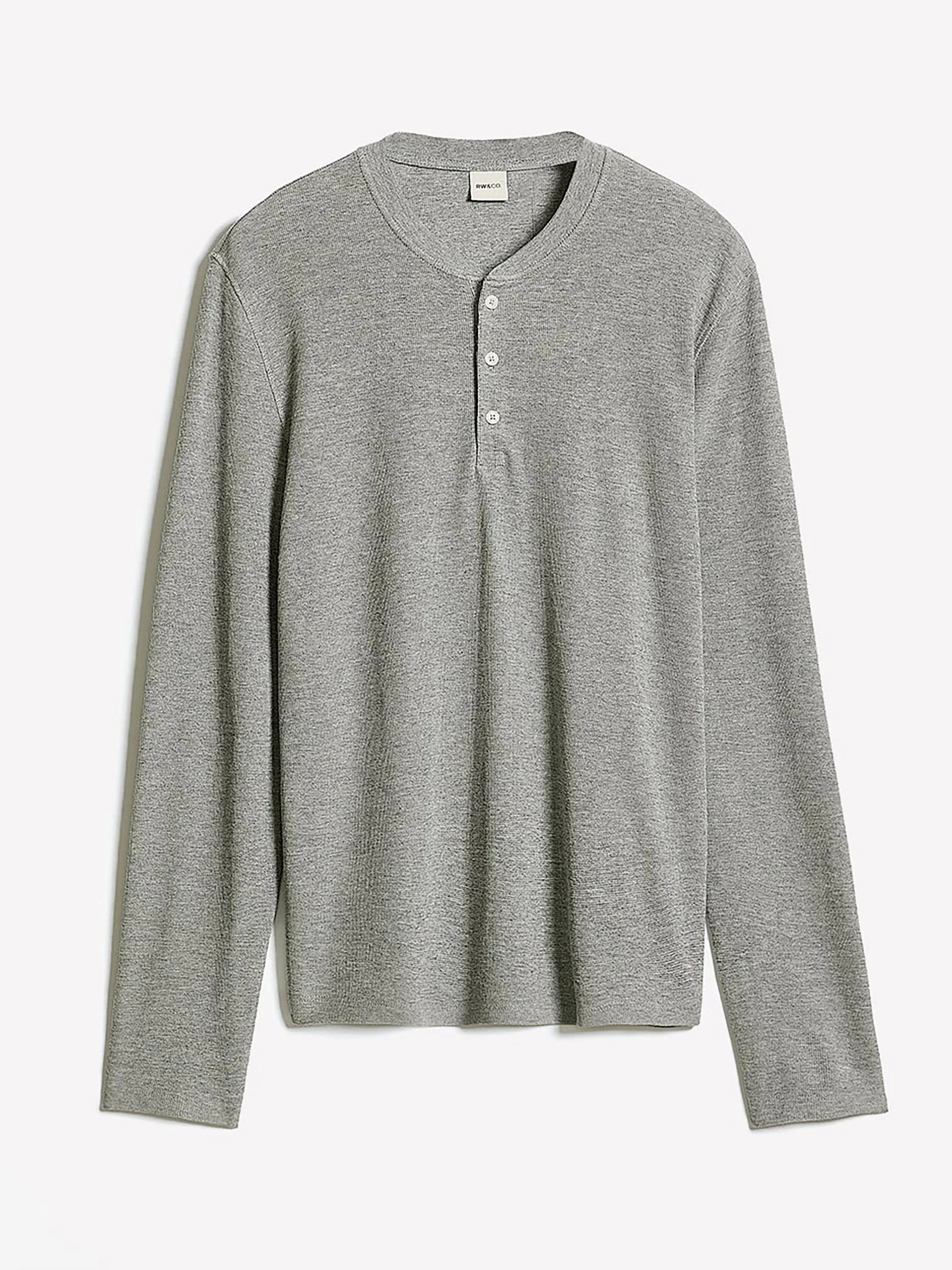 Long-Sleeve Henley Waffled Tee - Image 16