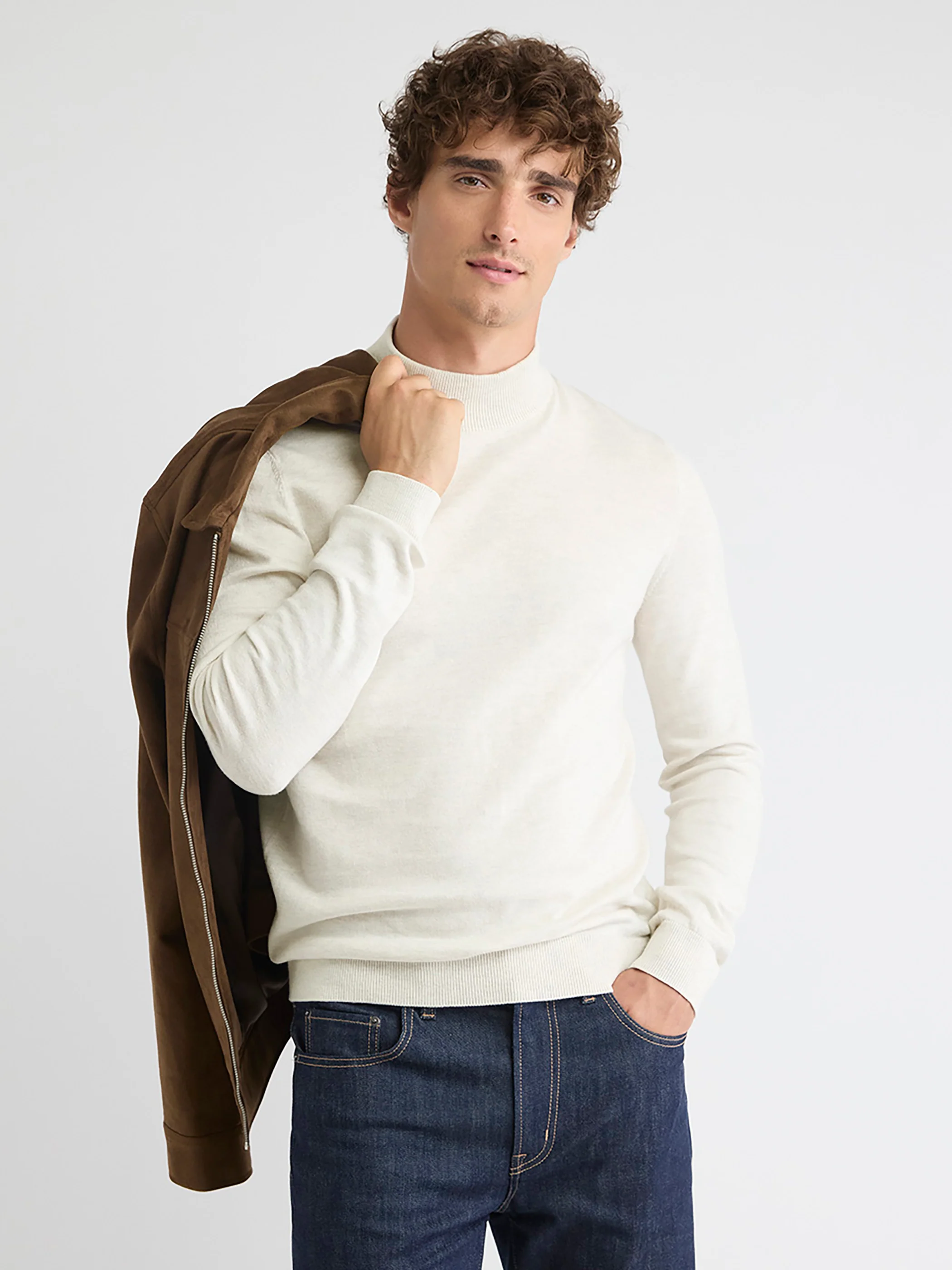 Long-Sleeve Mock-Neck Sweater - Image 6