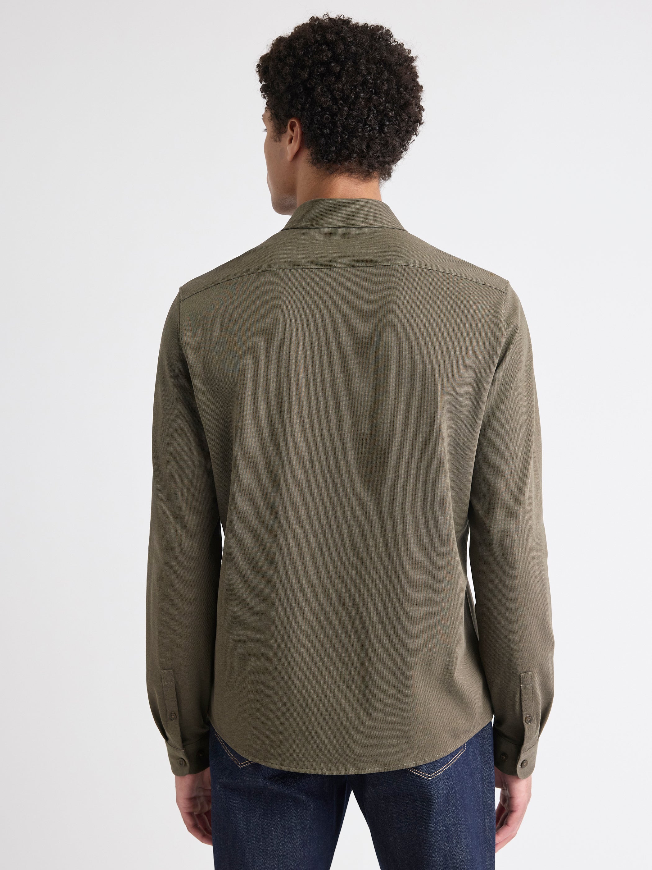 Long-Sleeve Piqué-Knit Shirt - Image 11