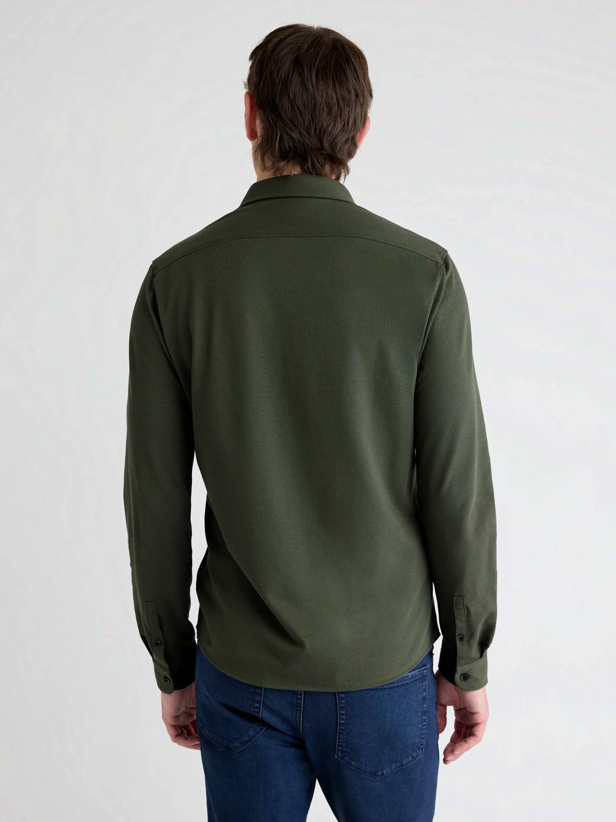 Long-Sleeve Piqué-Knit Shirt - Image 14