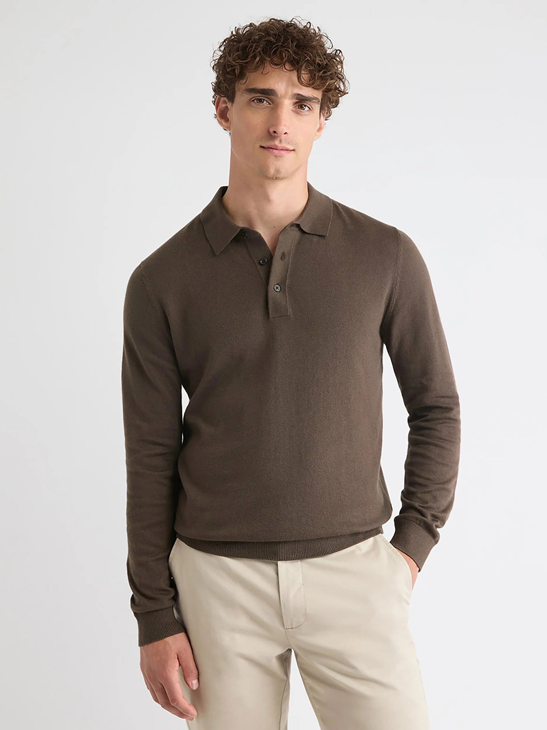 Long-Sleeve Polo Sweater - Image 12