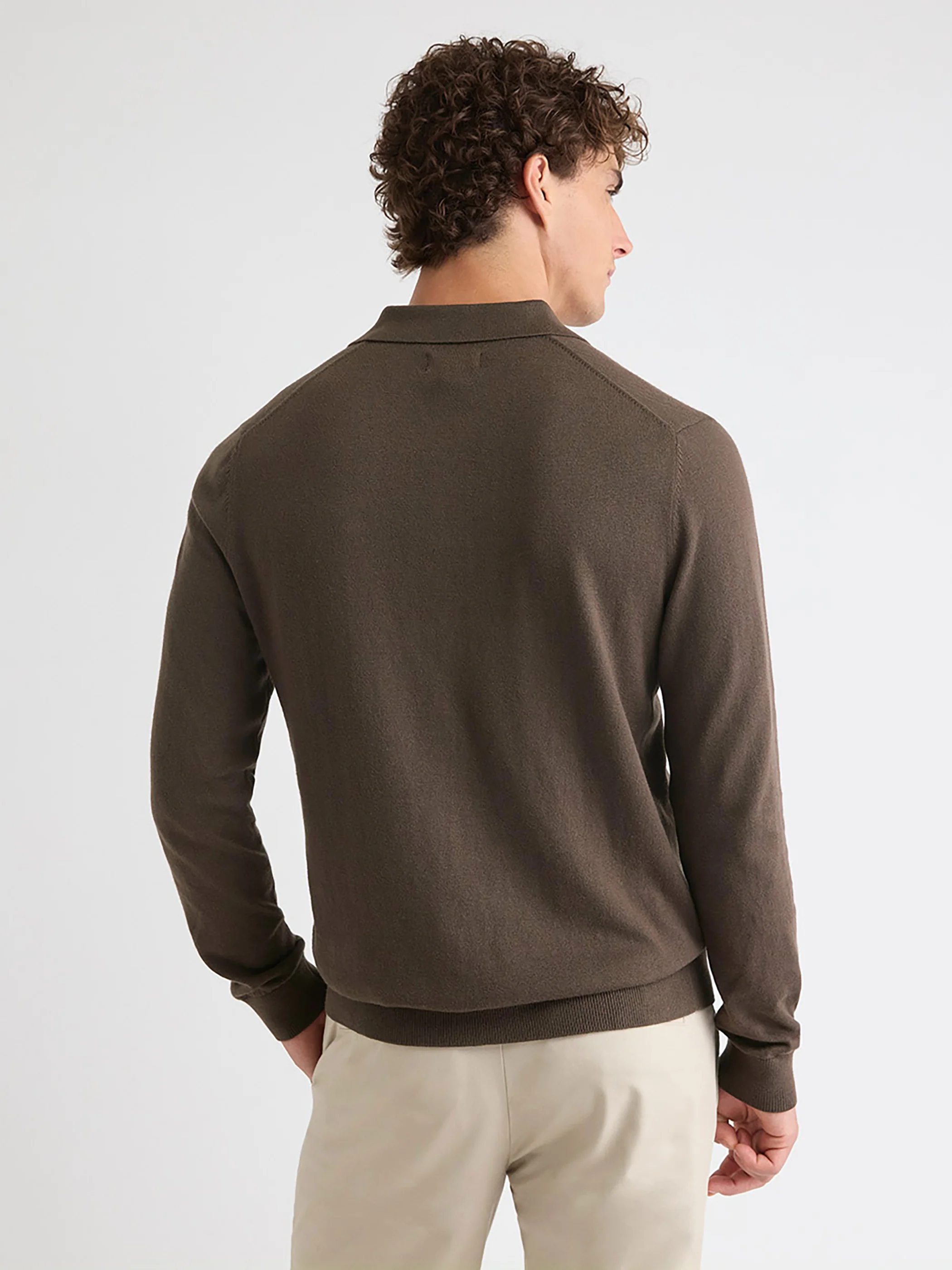 Long-Sleeve Polo Sweater - Image 14