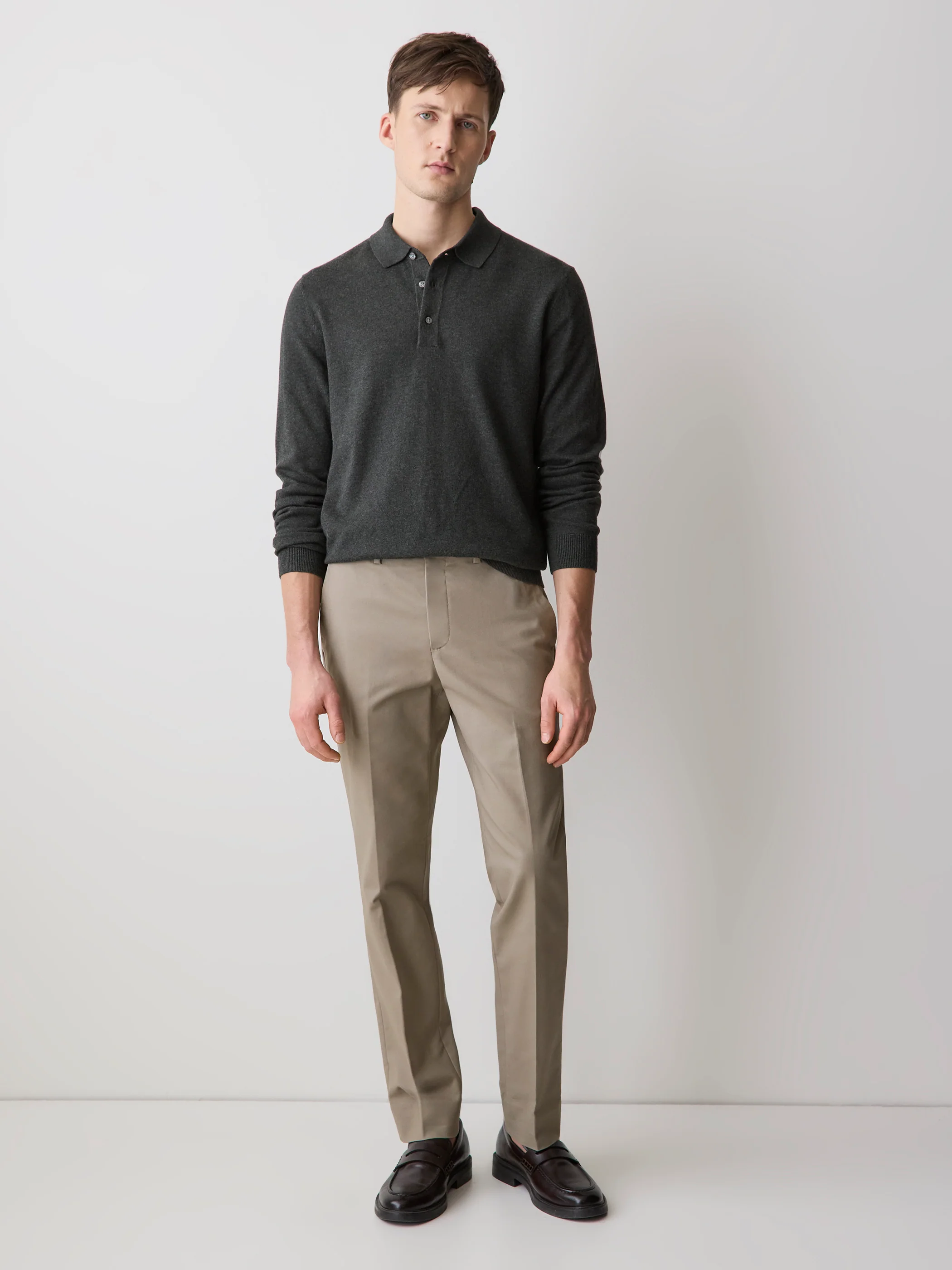 Long-Sleeve Polo Sweater - Image 19