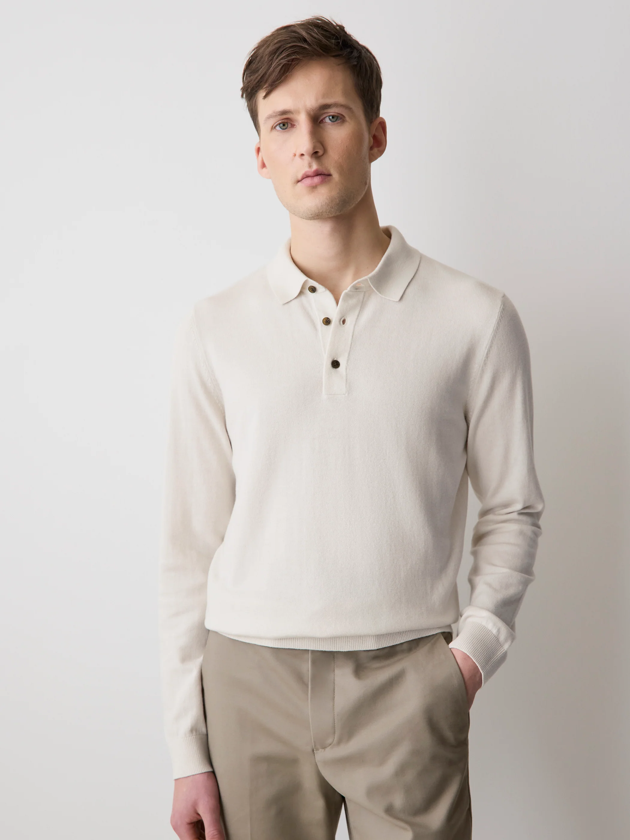 Long-Sleeve Polo Sweater - Image 24