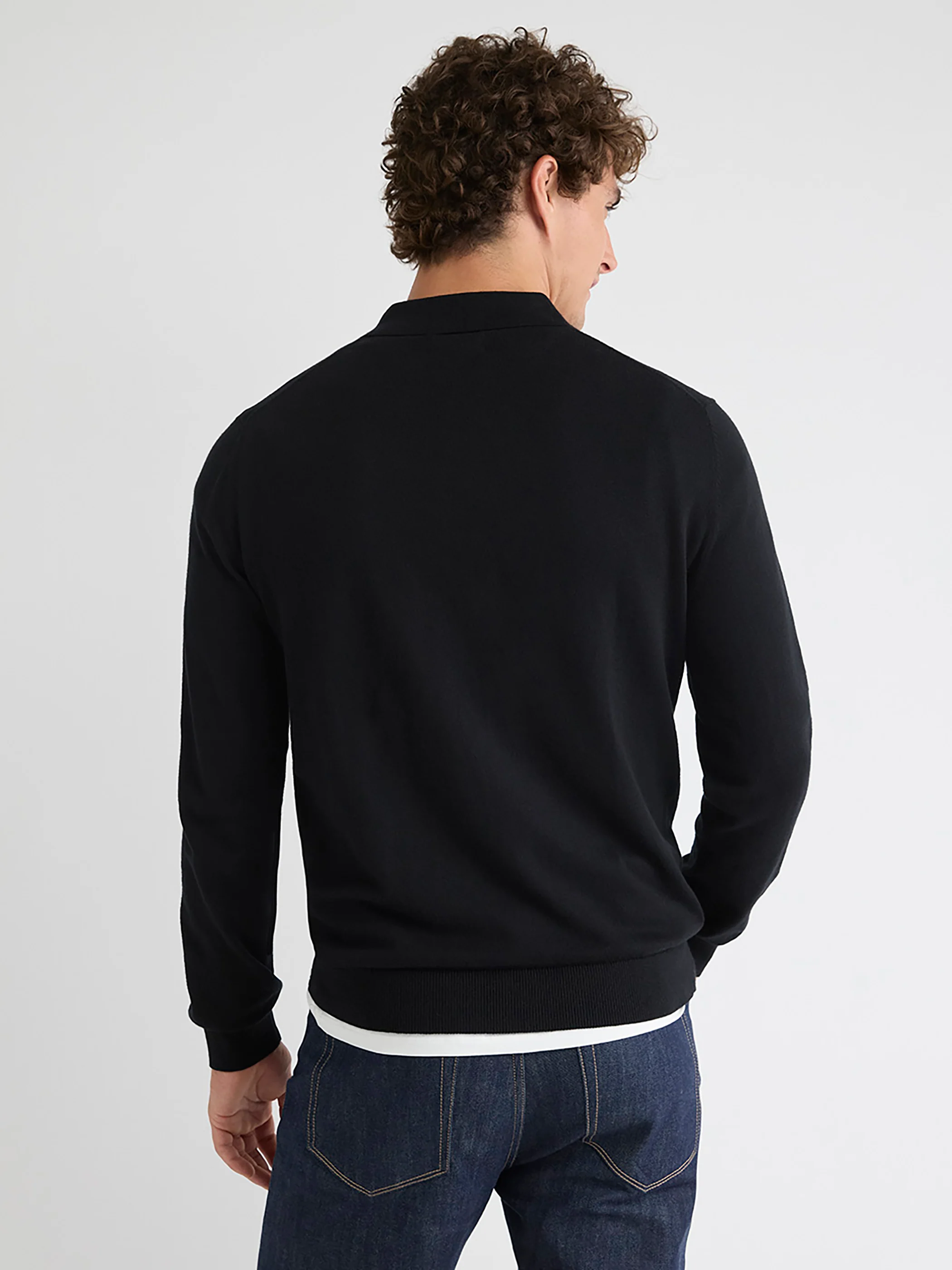 Long-Sleeve Polo Sweater - Image 3