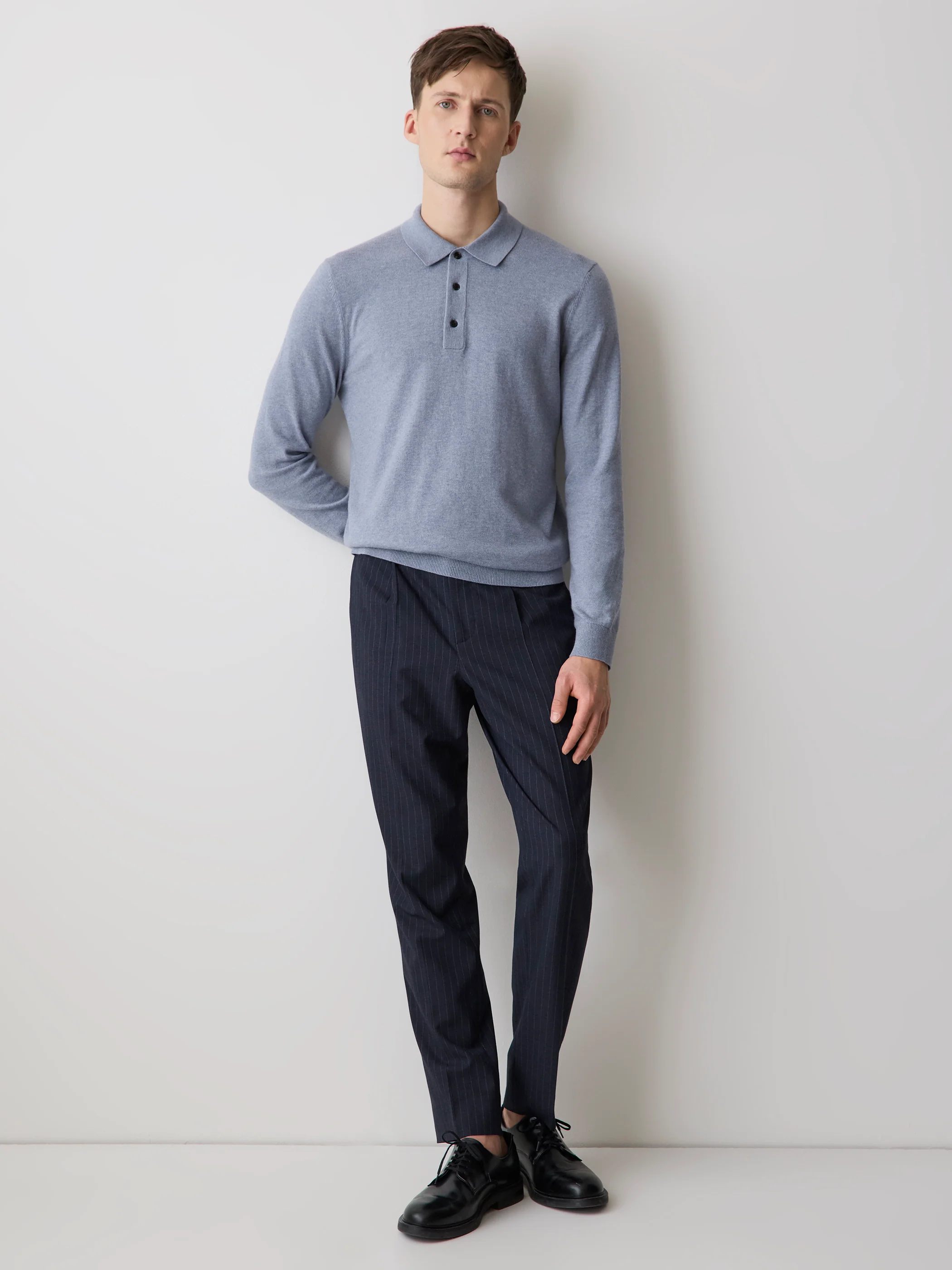 Long-Sleeve Polo Sweater - Image 31