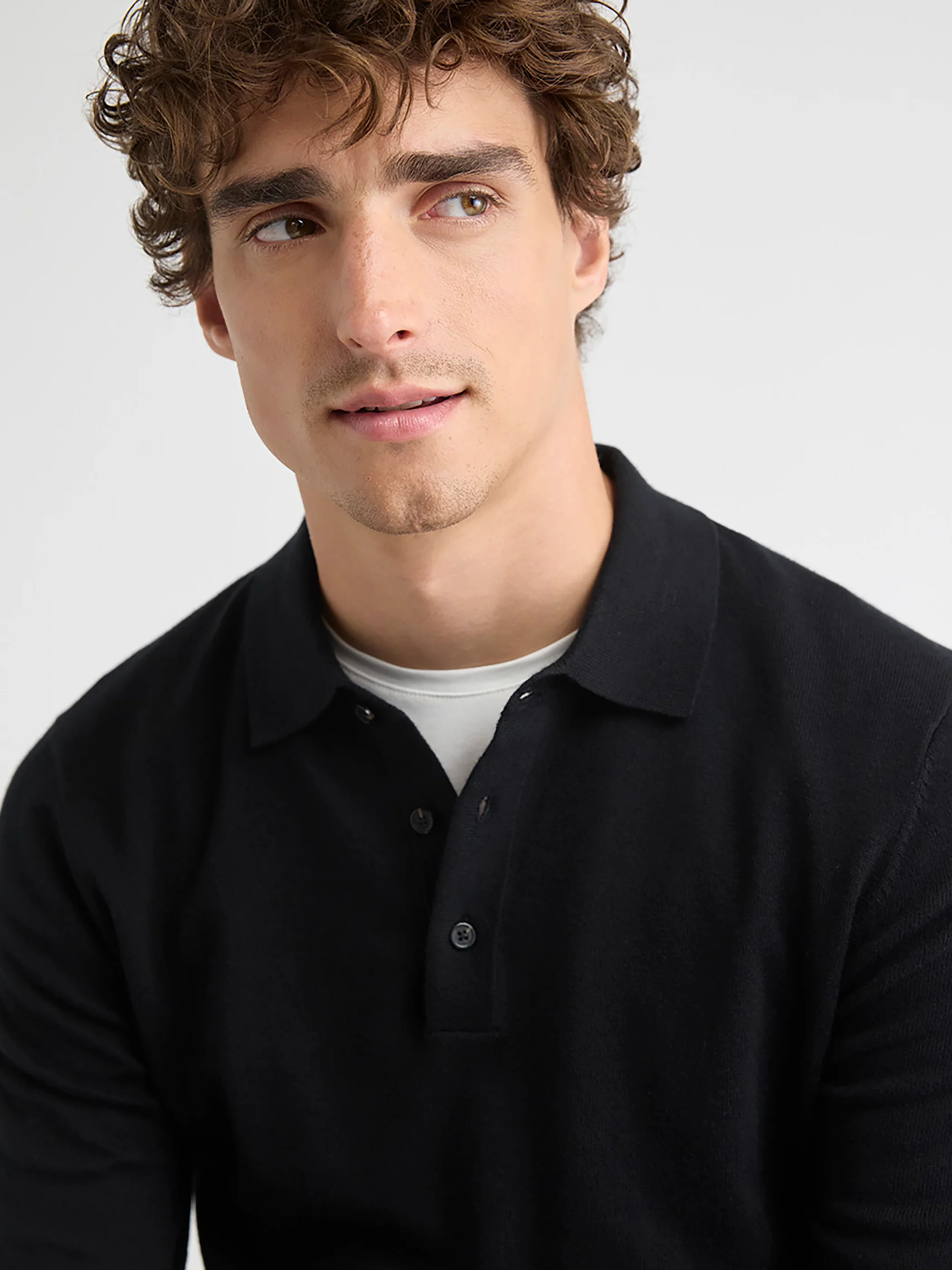 Long-Sleeve Polo Sweater - Image 6