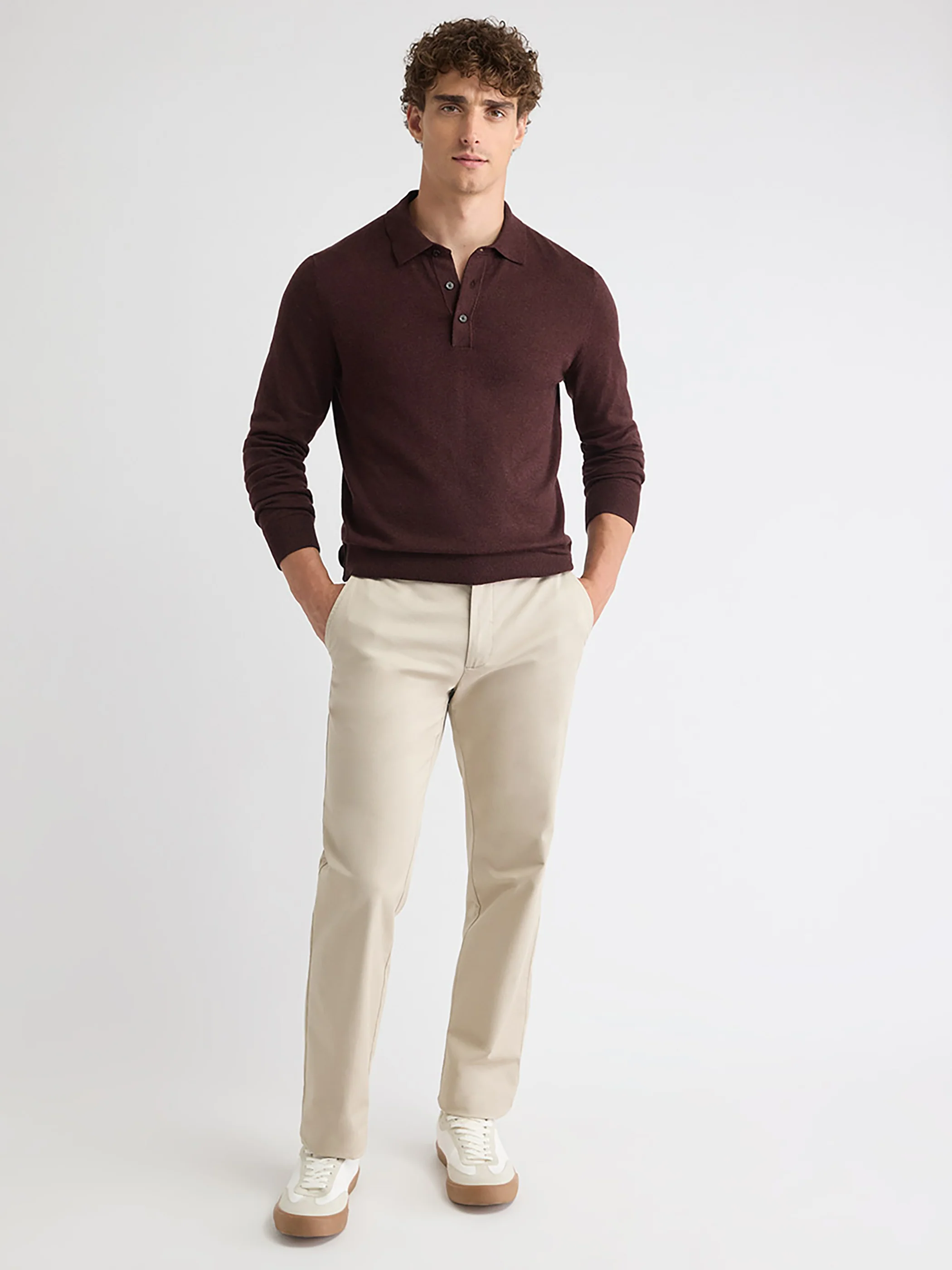 Long-Sleeve Polo Sweater - Image 8