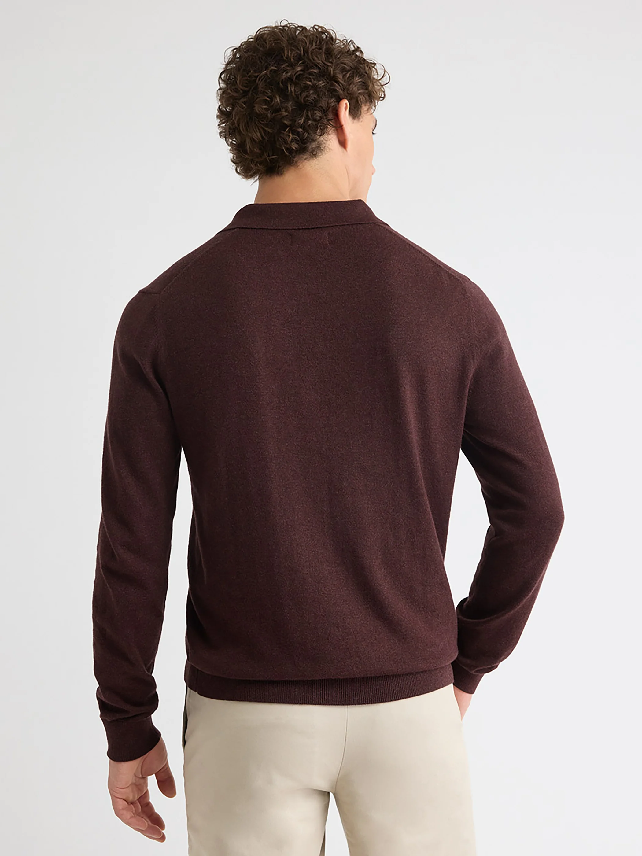 Long-Sleeve Polo Sweater - Image 9