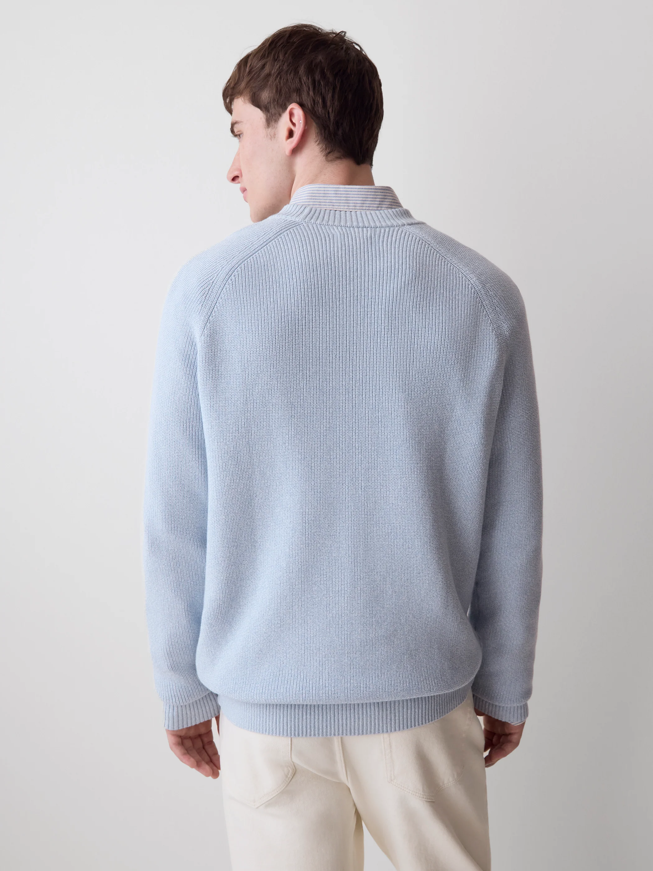Long-Sleeve Sweater with Shaker Stitches - Image 3