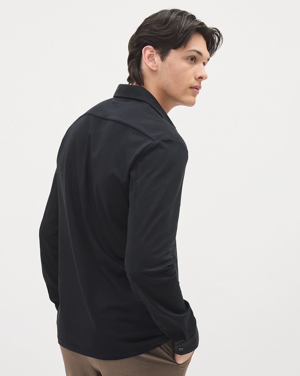 Long-Sleeve Supima (R) Cotton Jersey Polo - Image 3