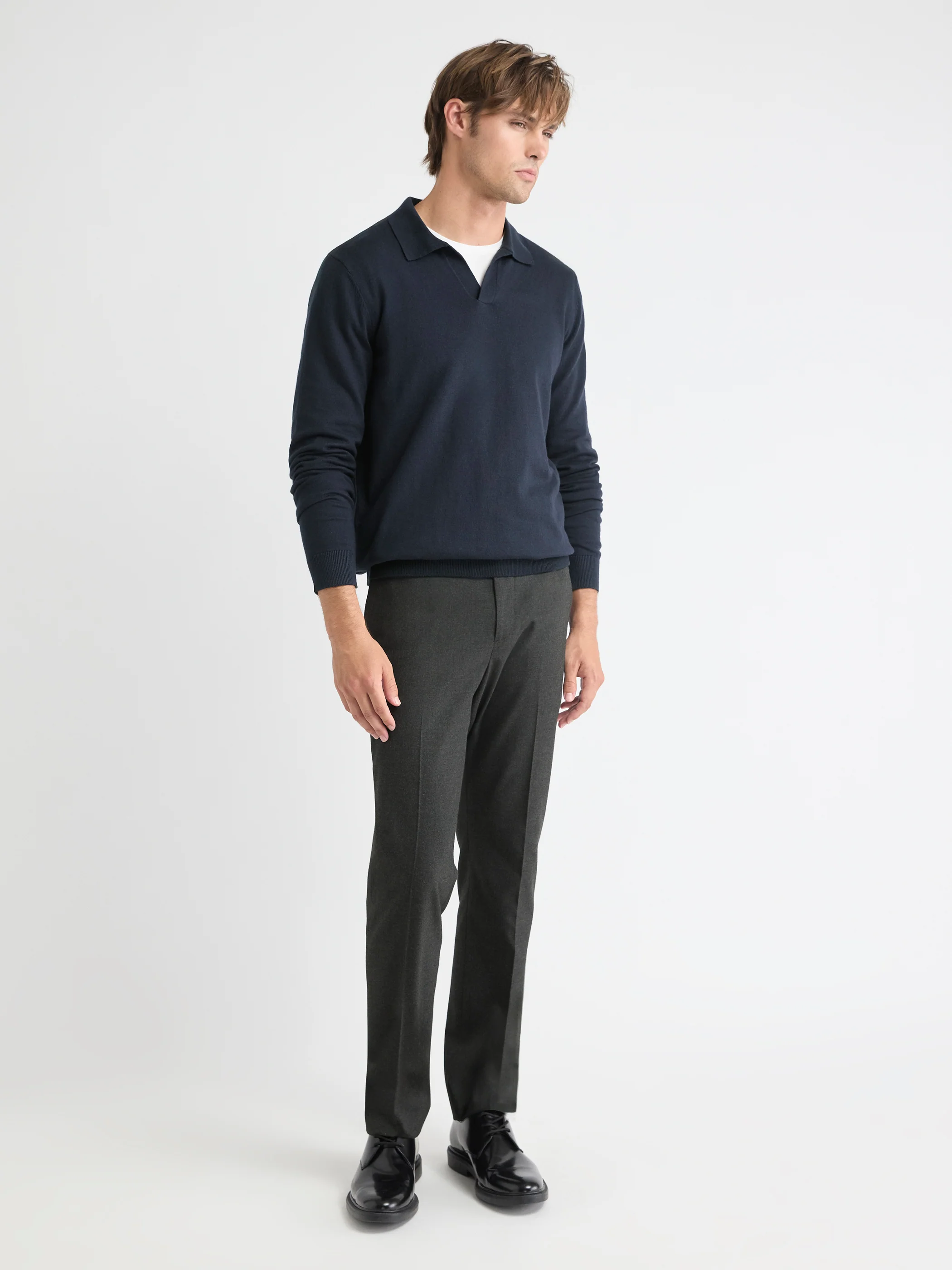 Long-Sleeve Sweater with Johnny Collar - Image 12