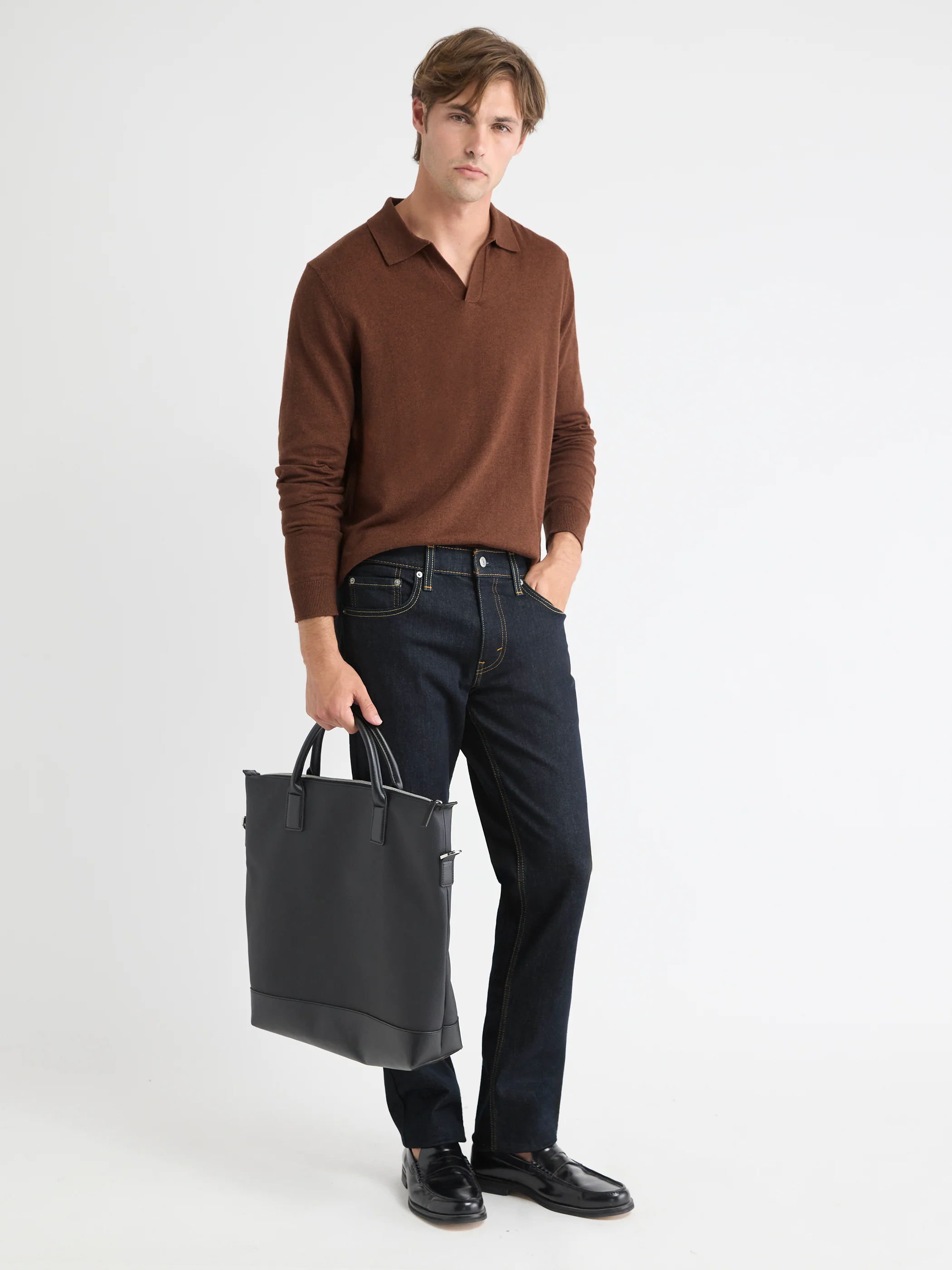 Long-Sleeve Sweater with Johnny Collar - Image 22