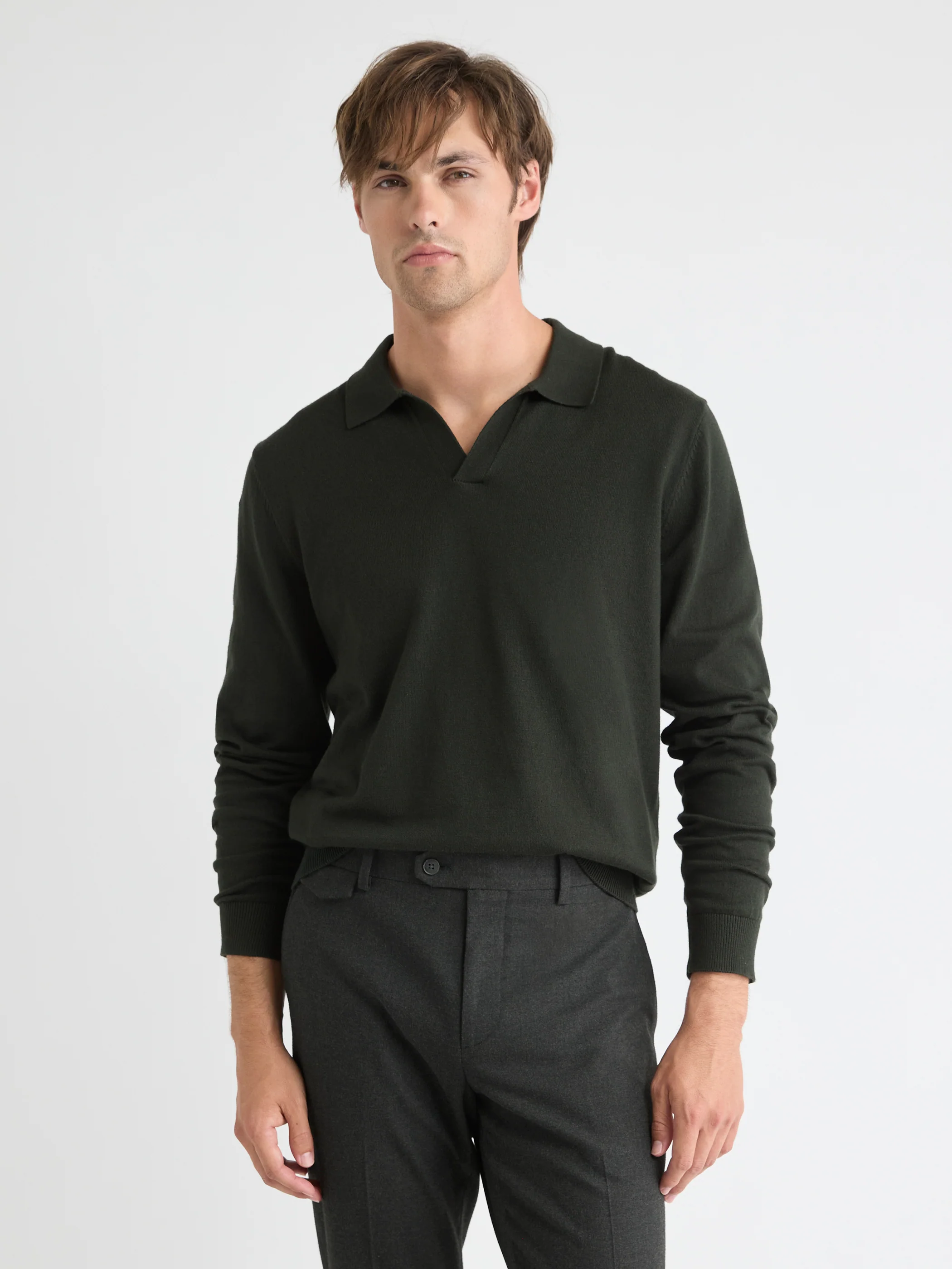 Long-Sleeve Sweater with Johnny Collar - Image 5