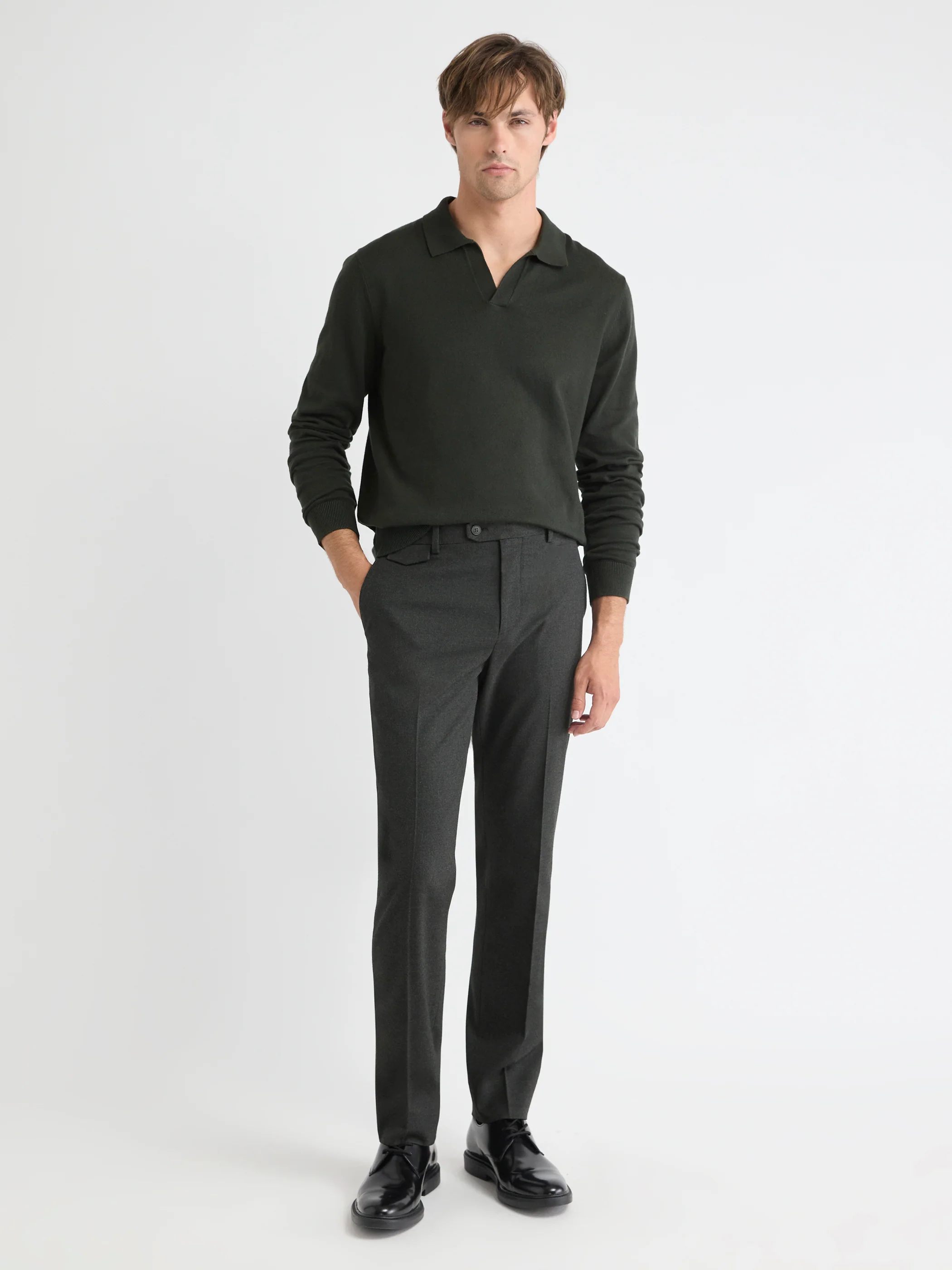 Long-Sleeve Sweater with Johnny Collar - Image 6