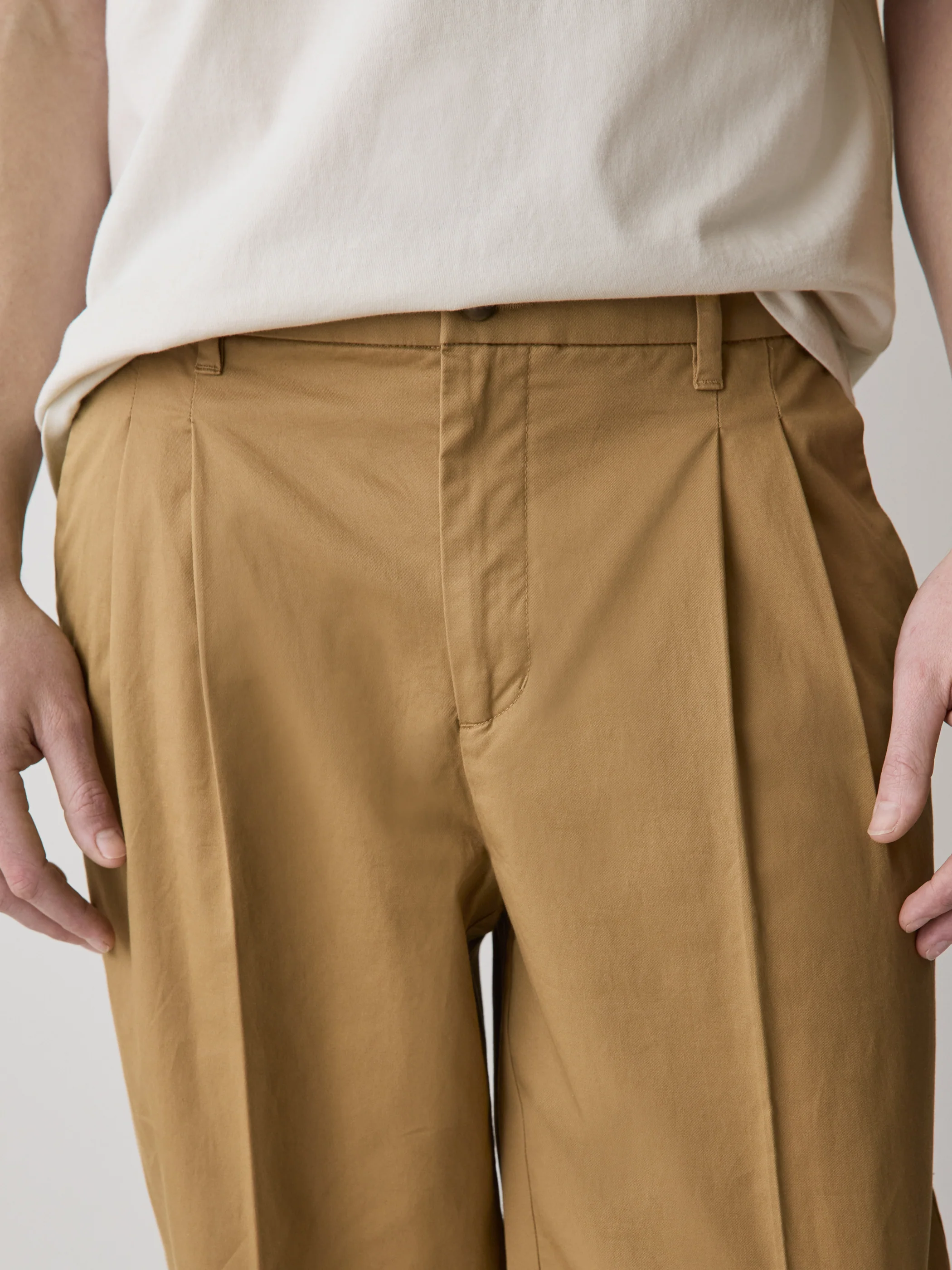 Loose Straight-Leg Pleated Chino Pant - Image 4