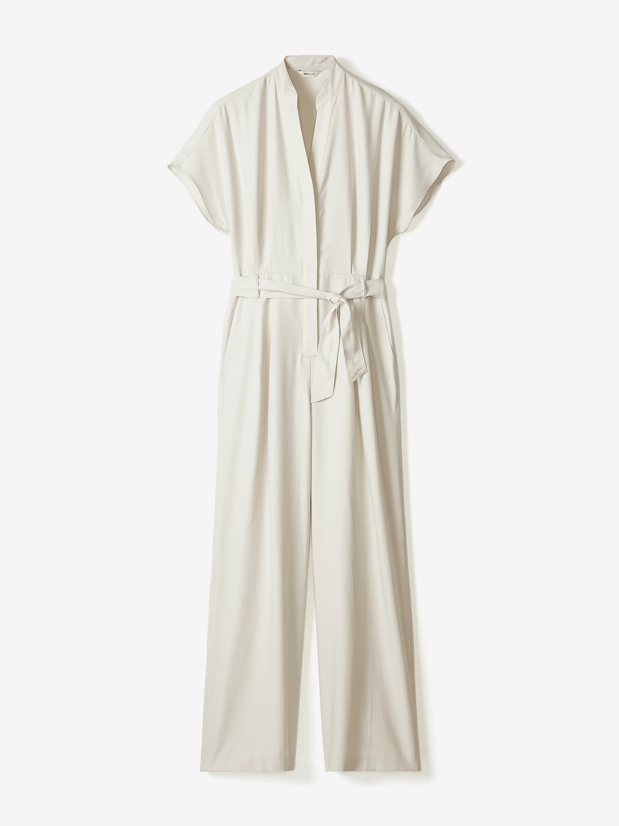 Short-Sleeve Wide-Leg Jumpsuit with Cut-Out Detail - Image 10