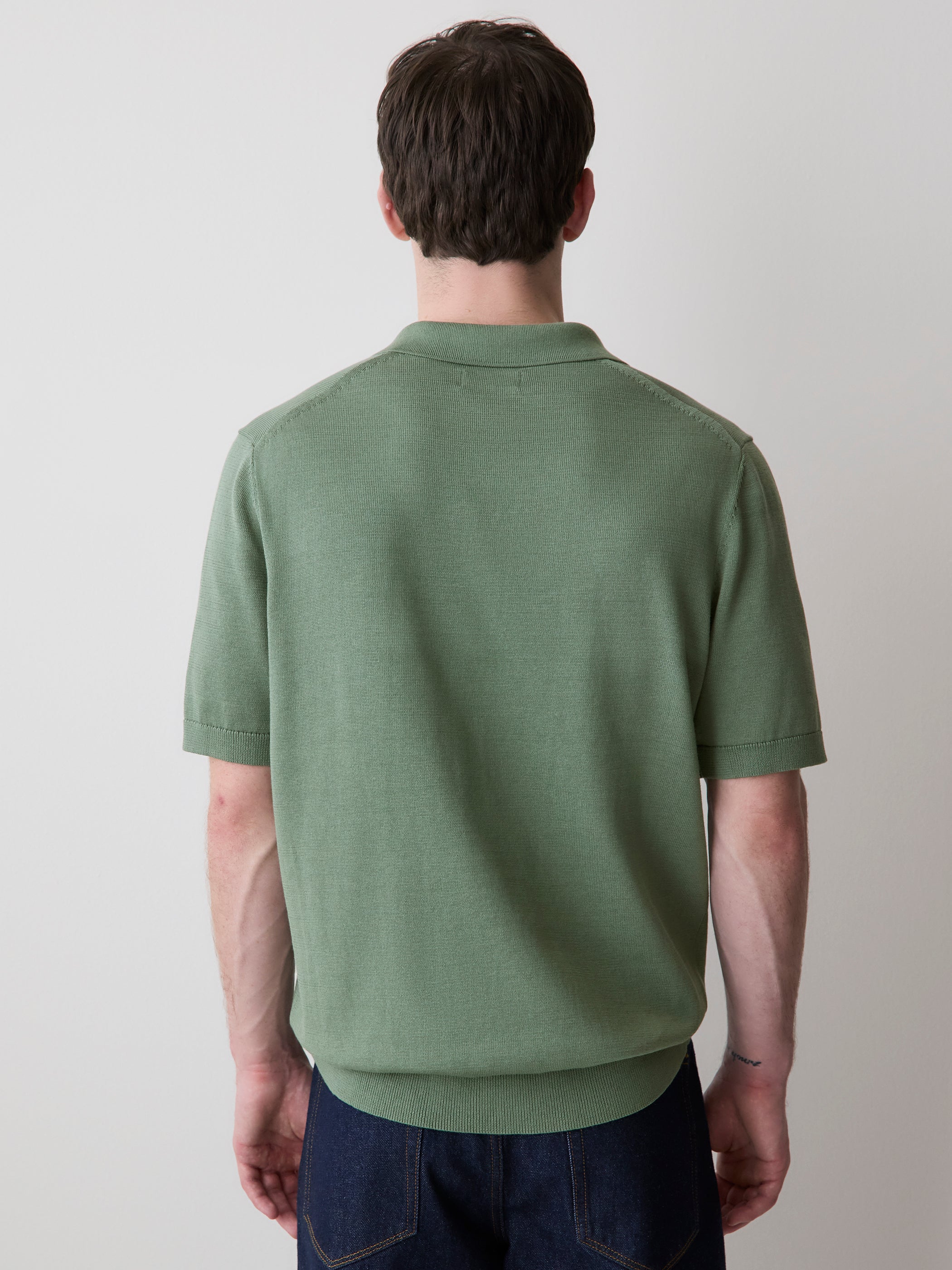 Cotton Short-Sleeve Polo with Johnny Collar - Image 15
