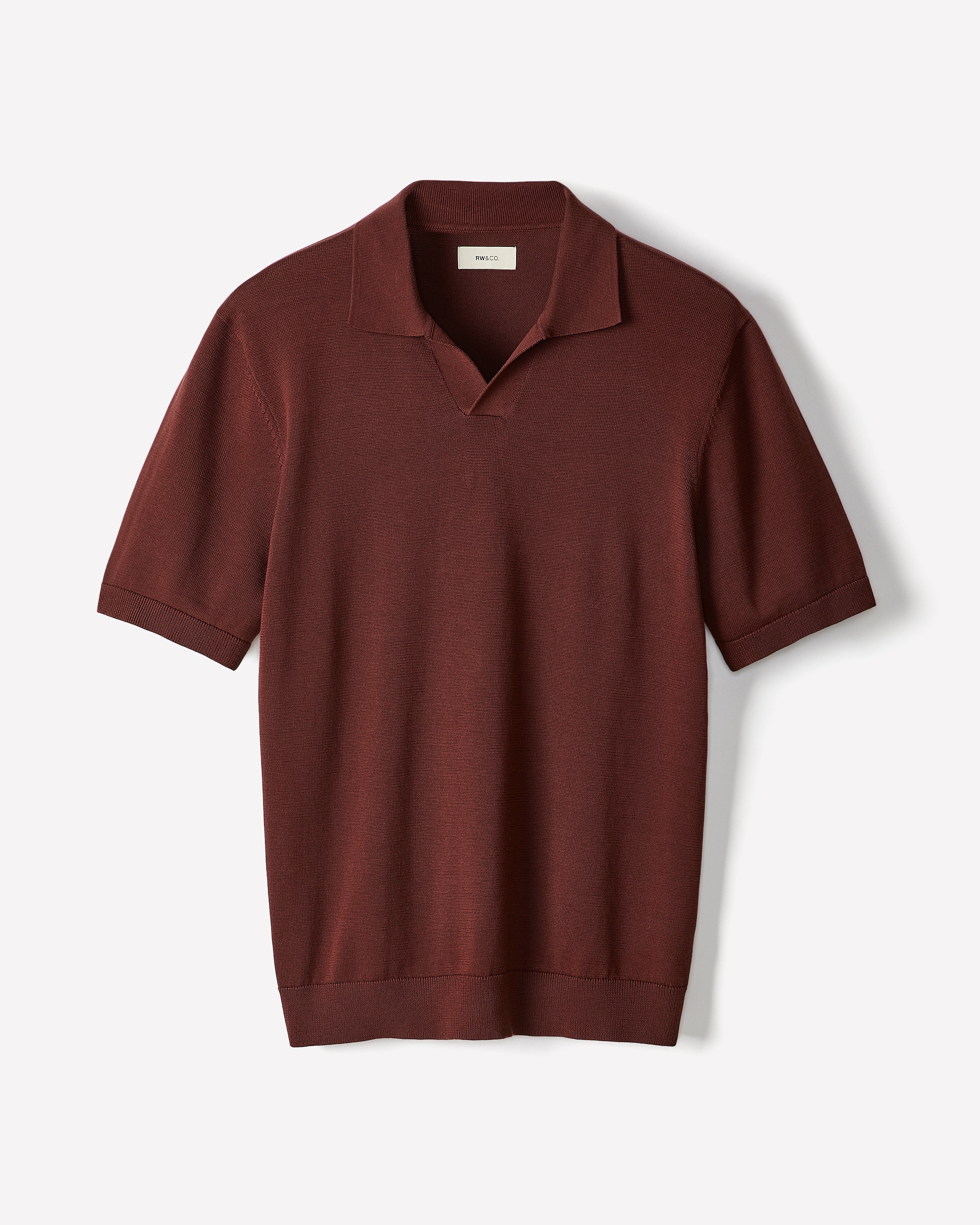 Cotton Short-Sleeve Polo with Johnny Collar - Image 24