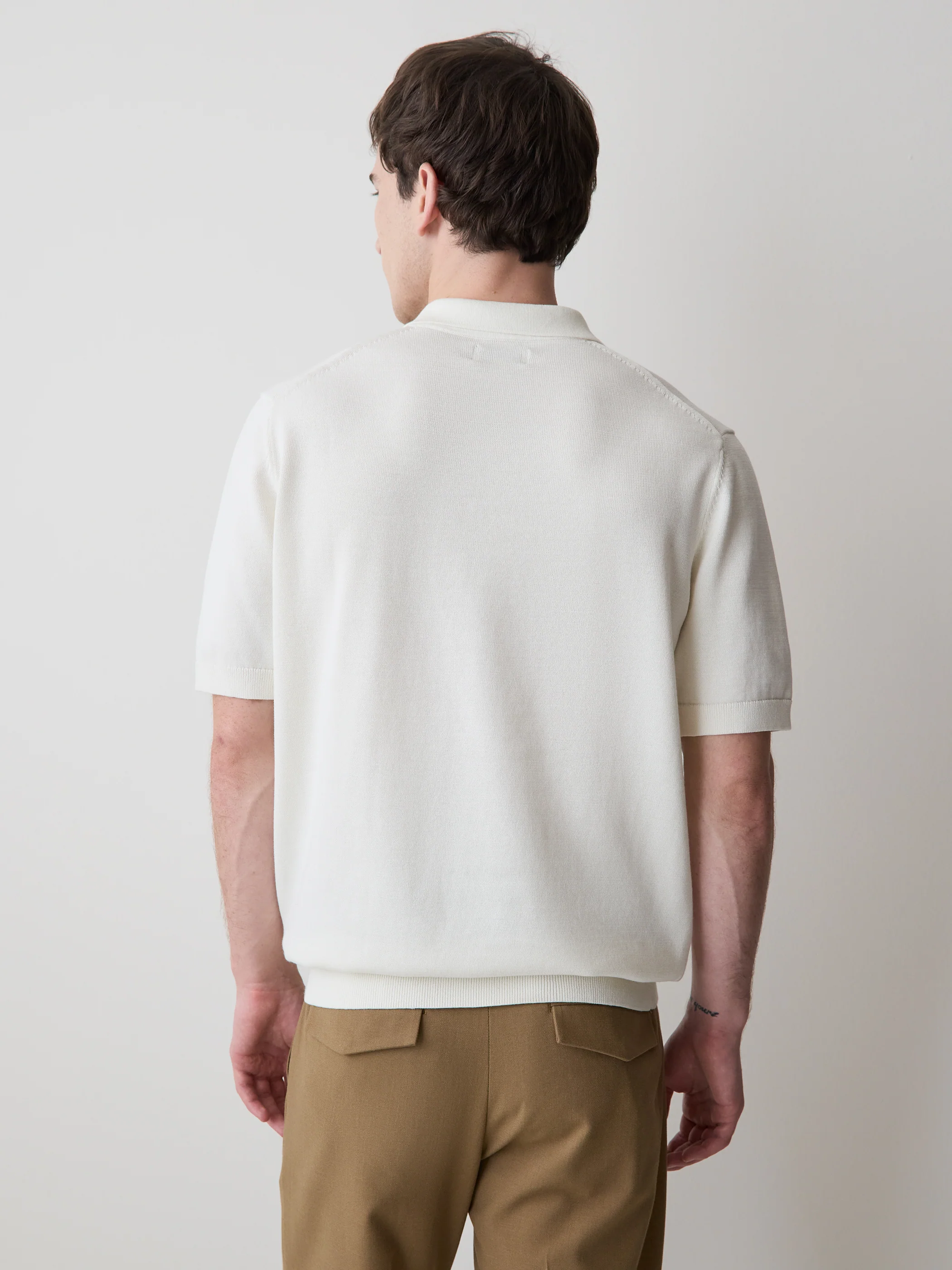 Cotton Short-Sleeve Polo with Johnny Collar - Image 9