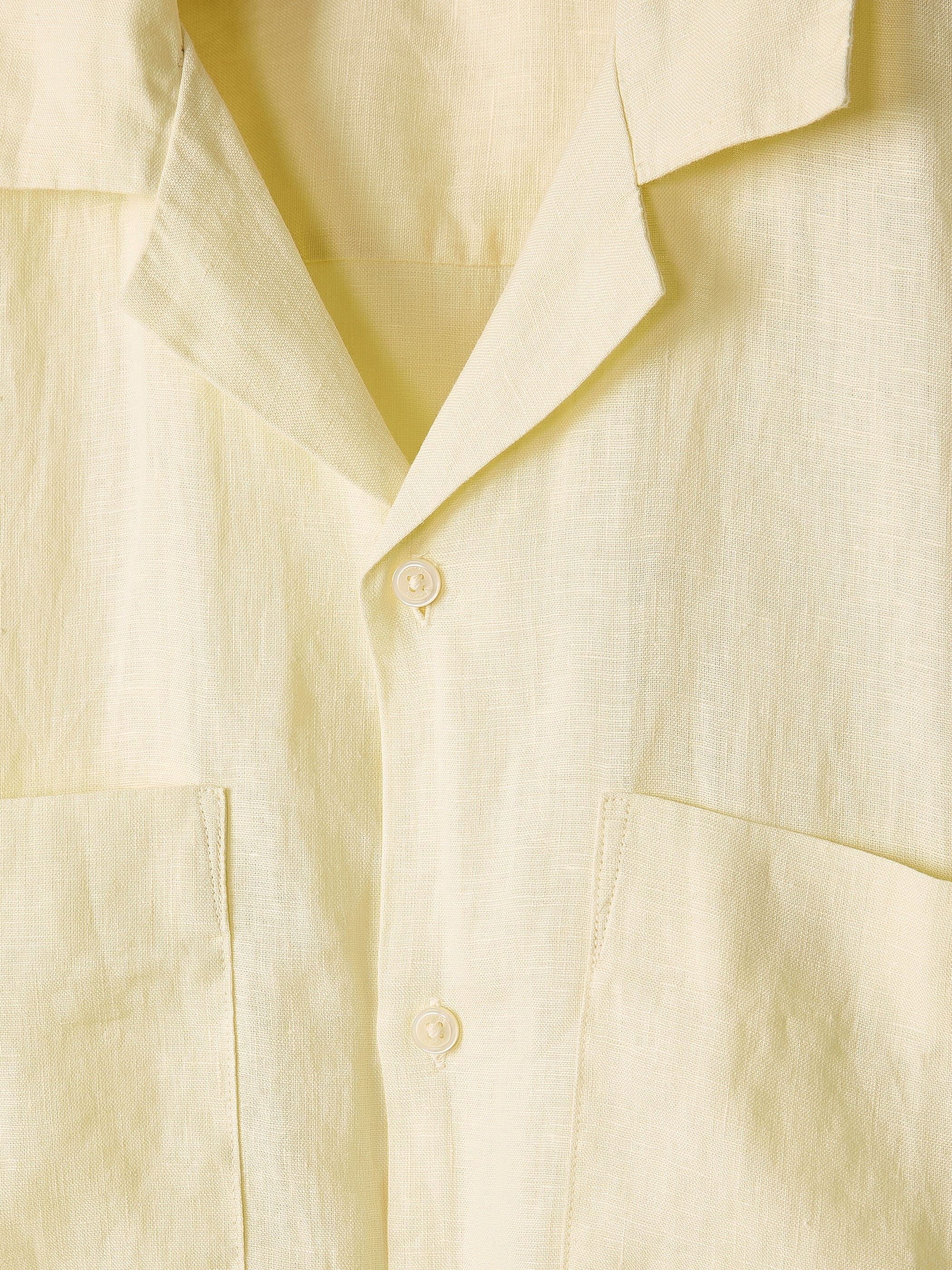 Short-Sleeve Linen Shirt with Camp Collar - Image 13