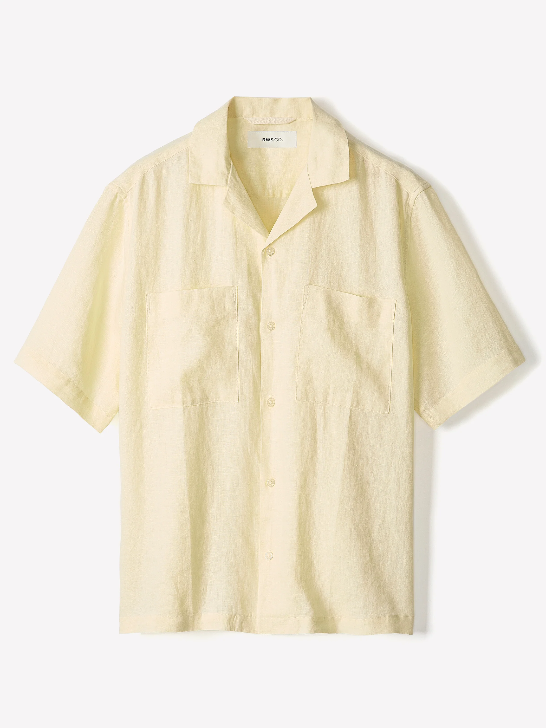 Short-Sleeve Linen Shirt with Camp Collar - Image 14