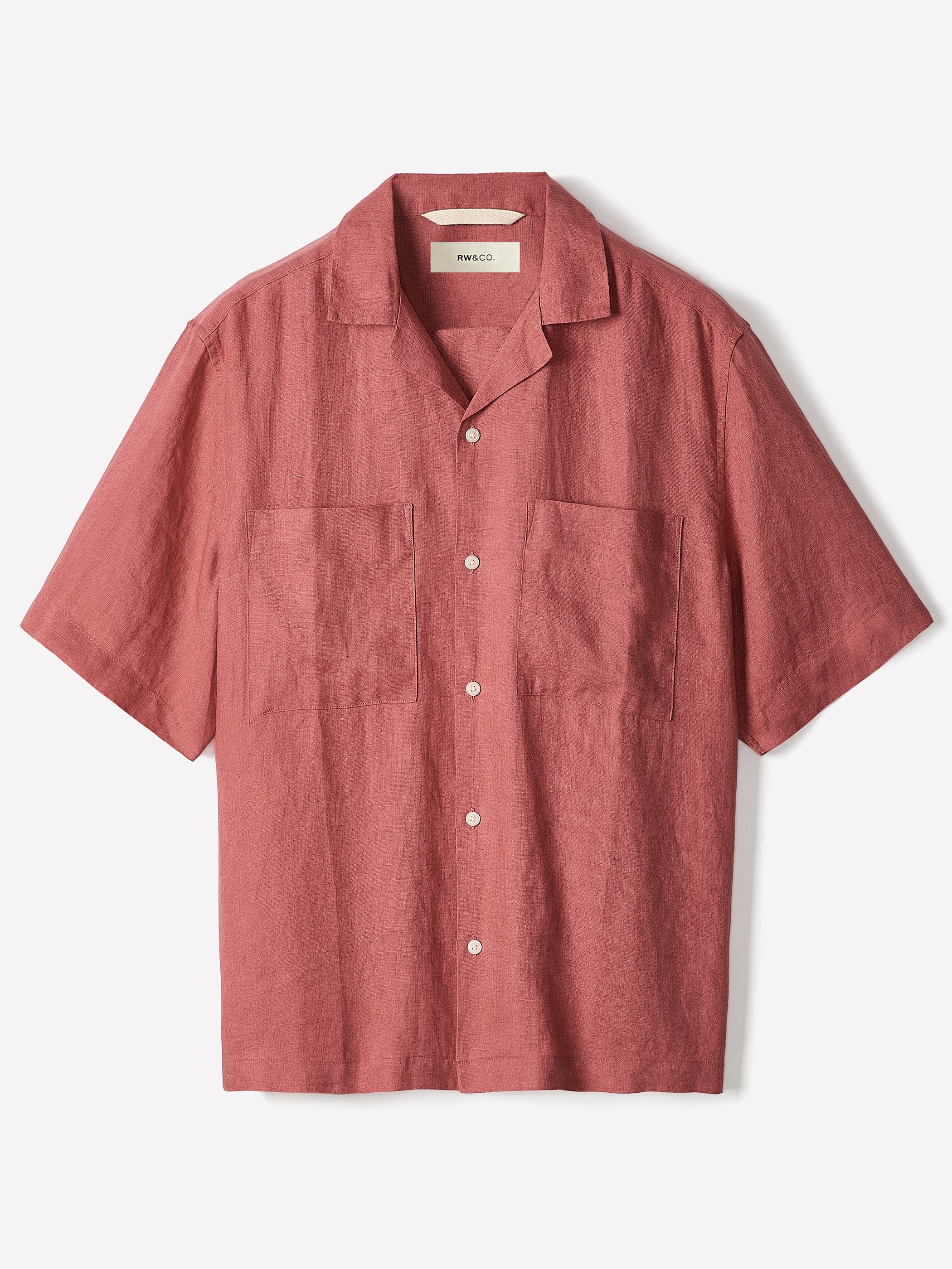 Short-Sleeve Linen Shirt with Camp Collar - Image 5