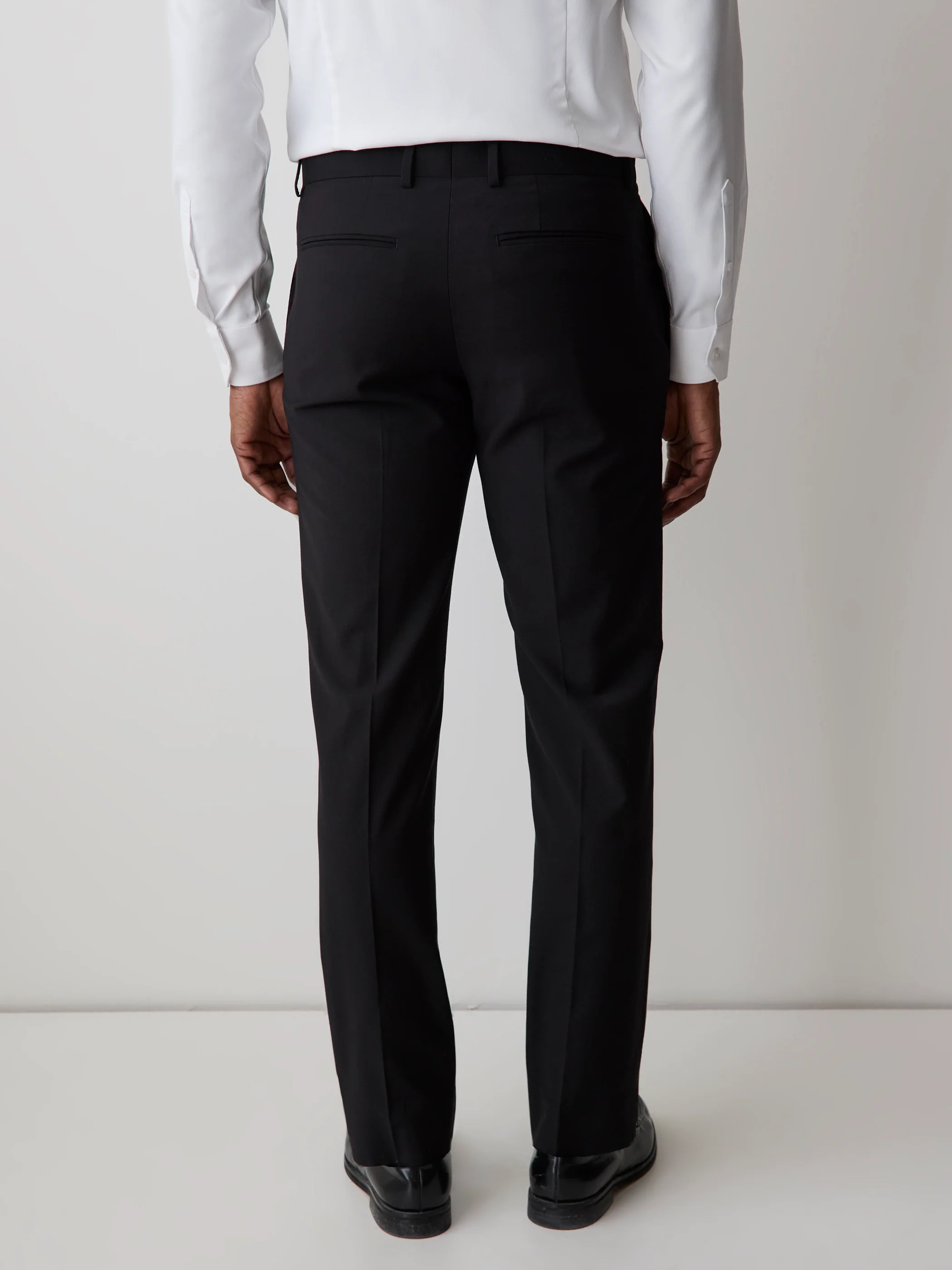 Essential Slim Fit Black Wool-Blend Suit Pant - Image 3