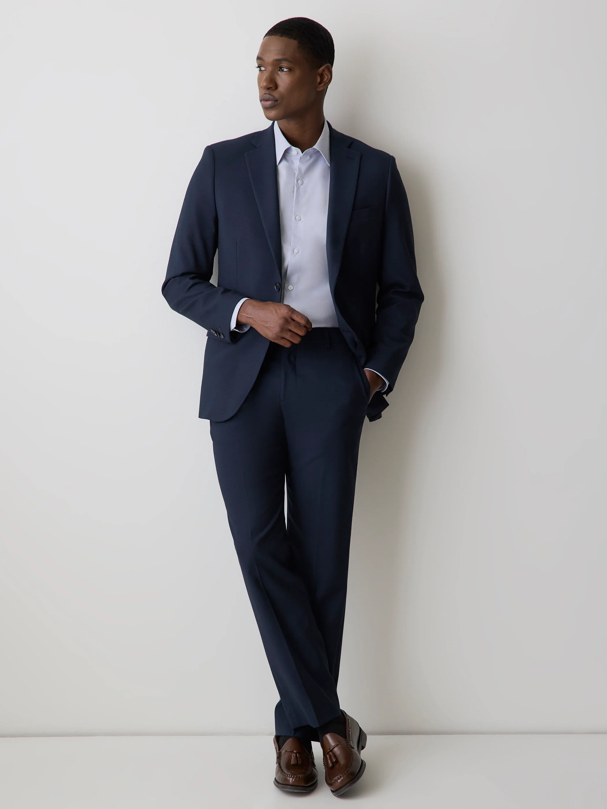 Essential Tailored Fit Navy Bue Suit Blazer
