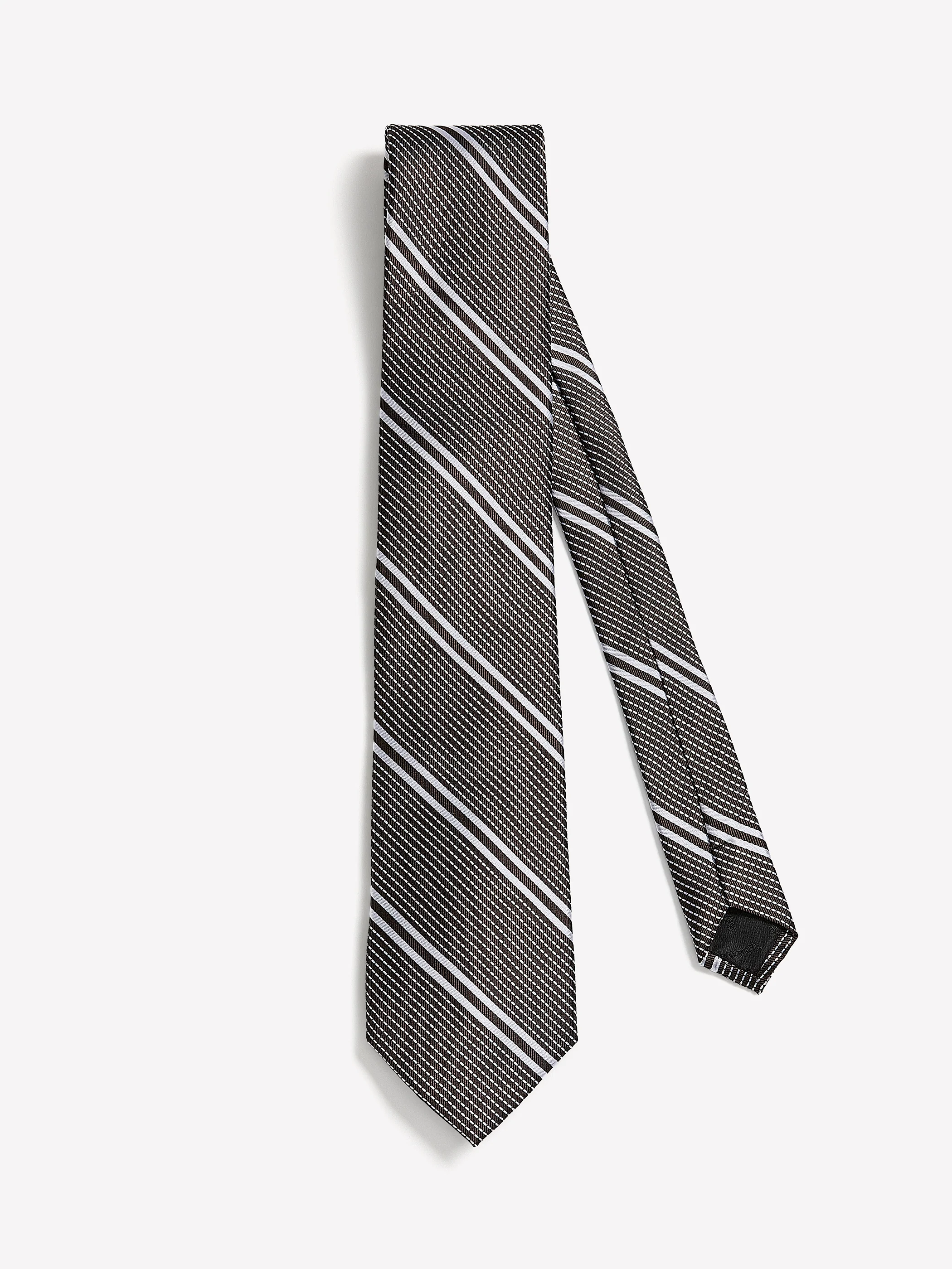 Striped Brown Regular Tie