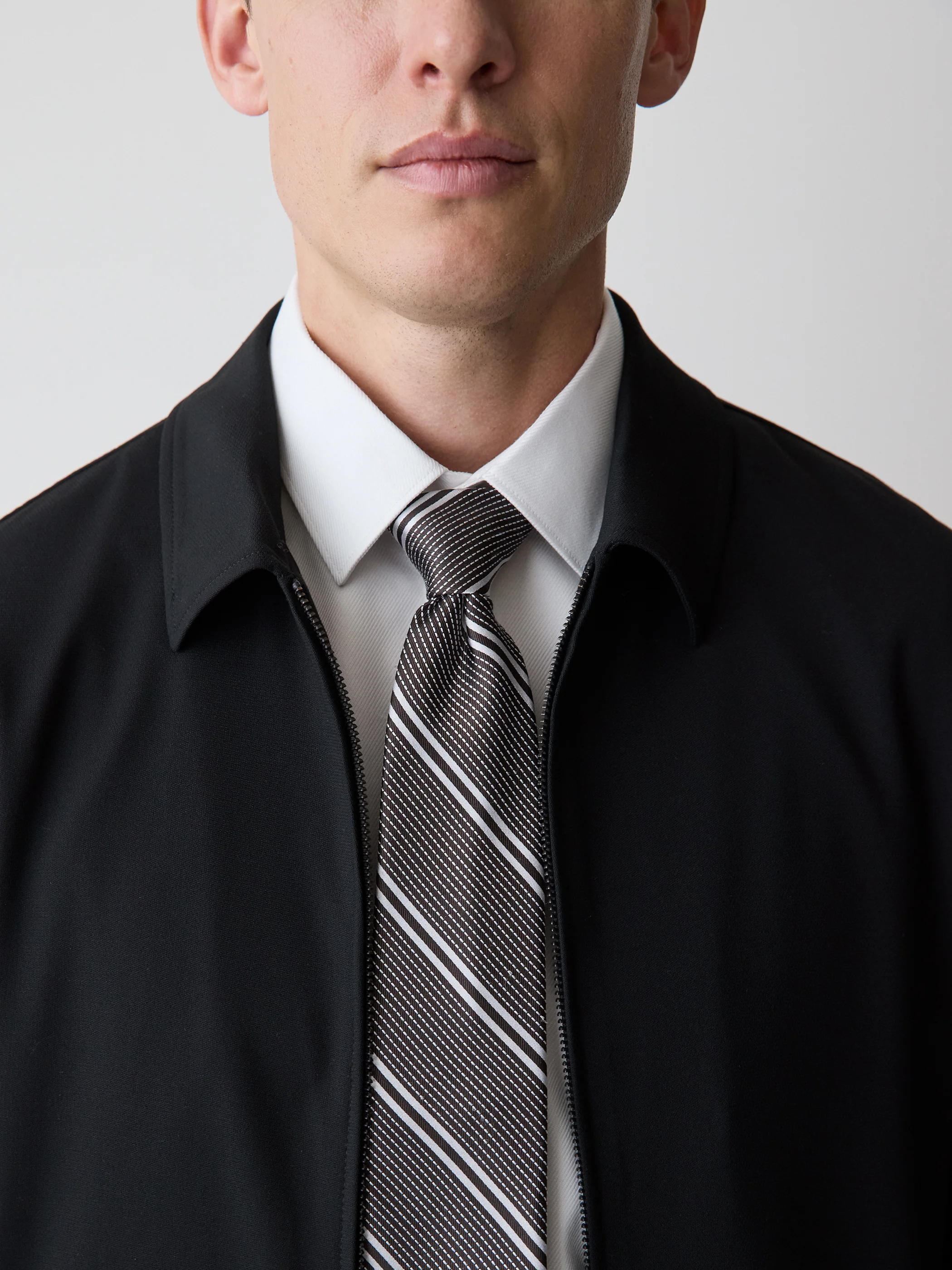 Striped Brown Regular Tie - Image 3