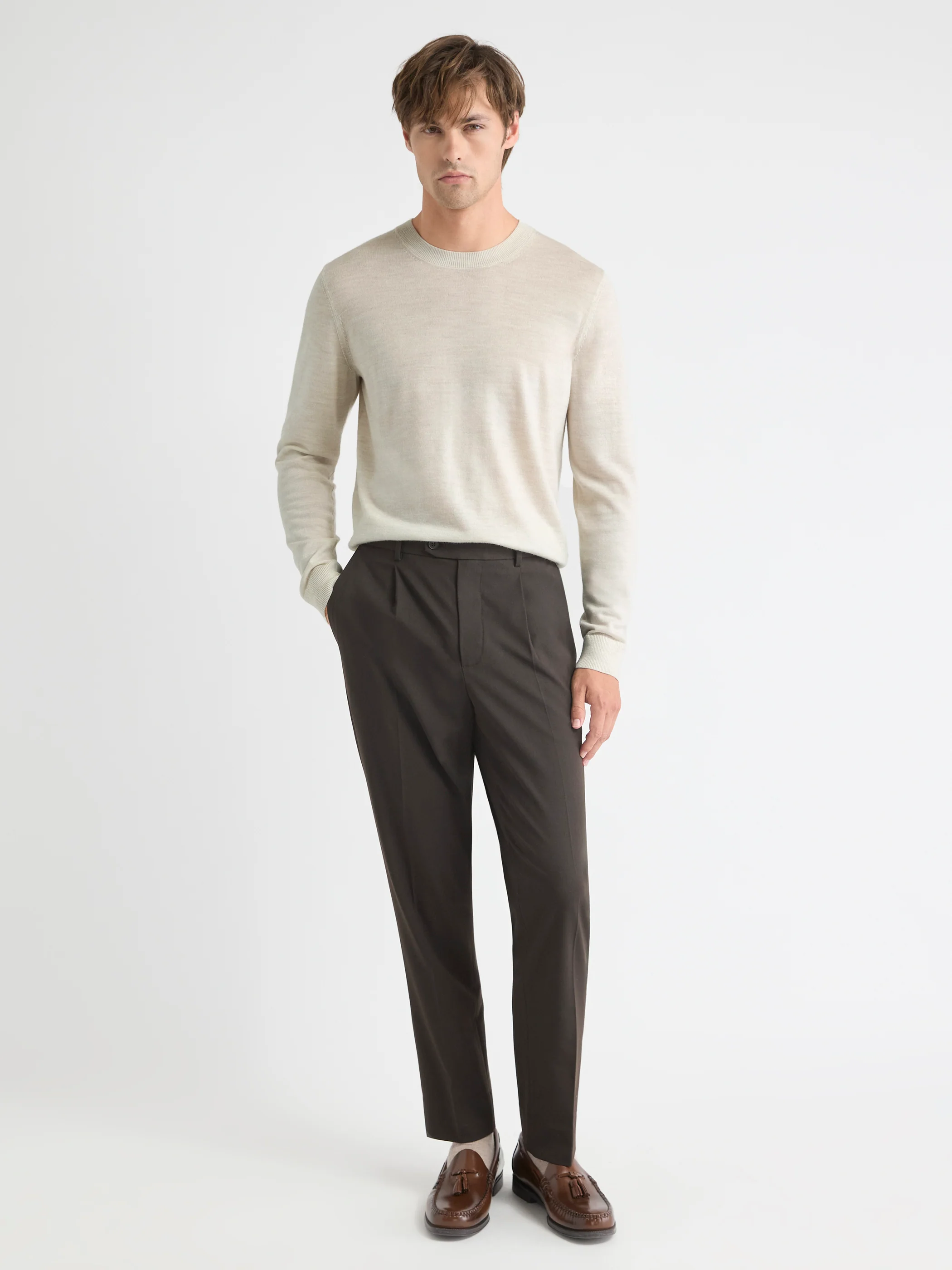 Merino Wool Crew Neck Sweater - Image 2