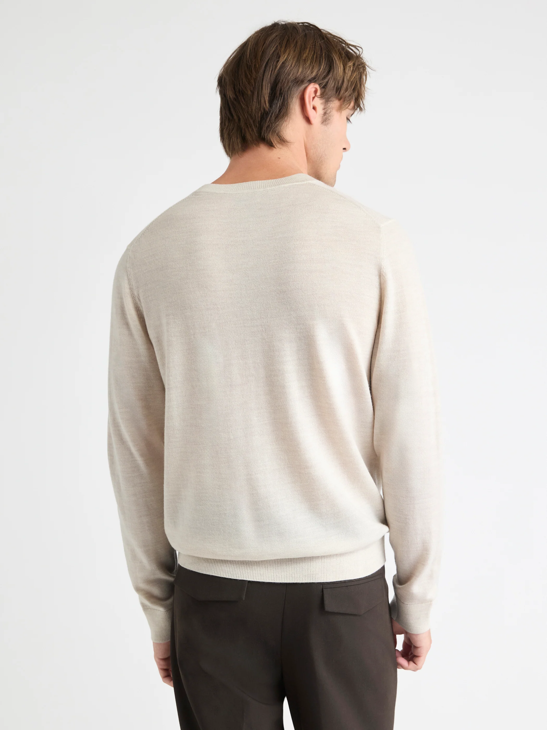Merino Wool Crew Neck Sweater - Image 3