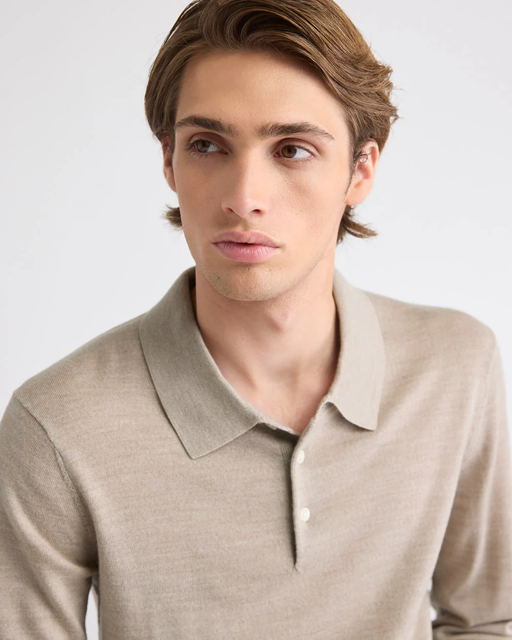 Merino Wool Polo Sweater - Image 12