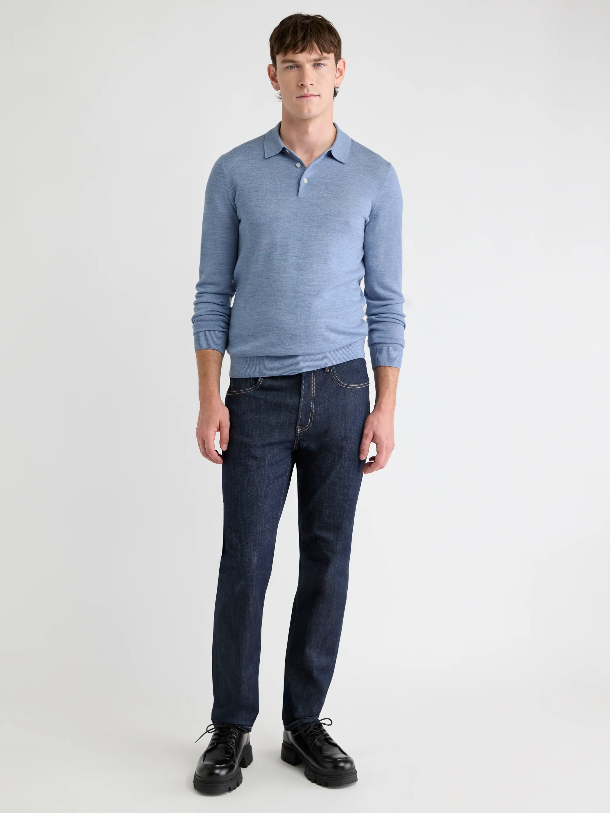 Merino Wool Polo Sweater - Image 26