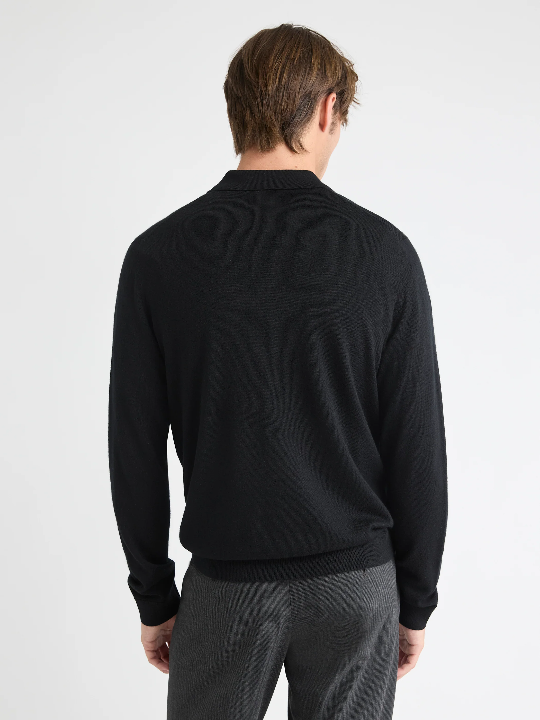 Merino Wool Polo Sweater - Image 3