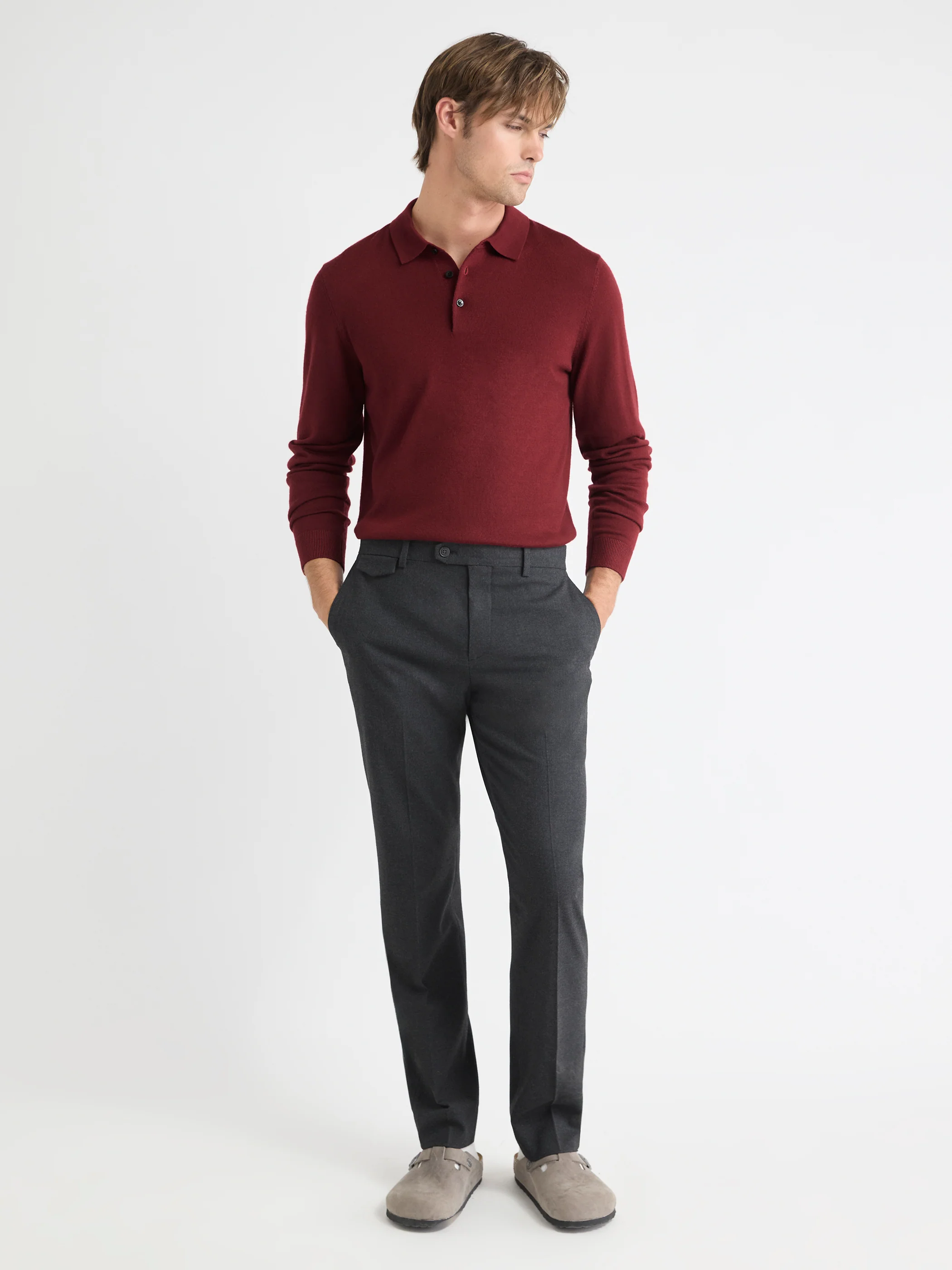 Merino Wool Polo Sweater - Image 32