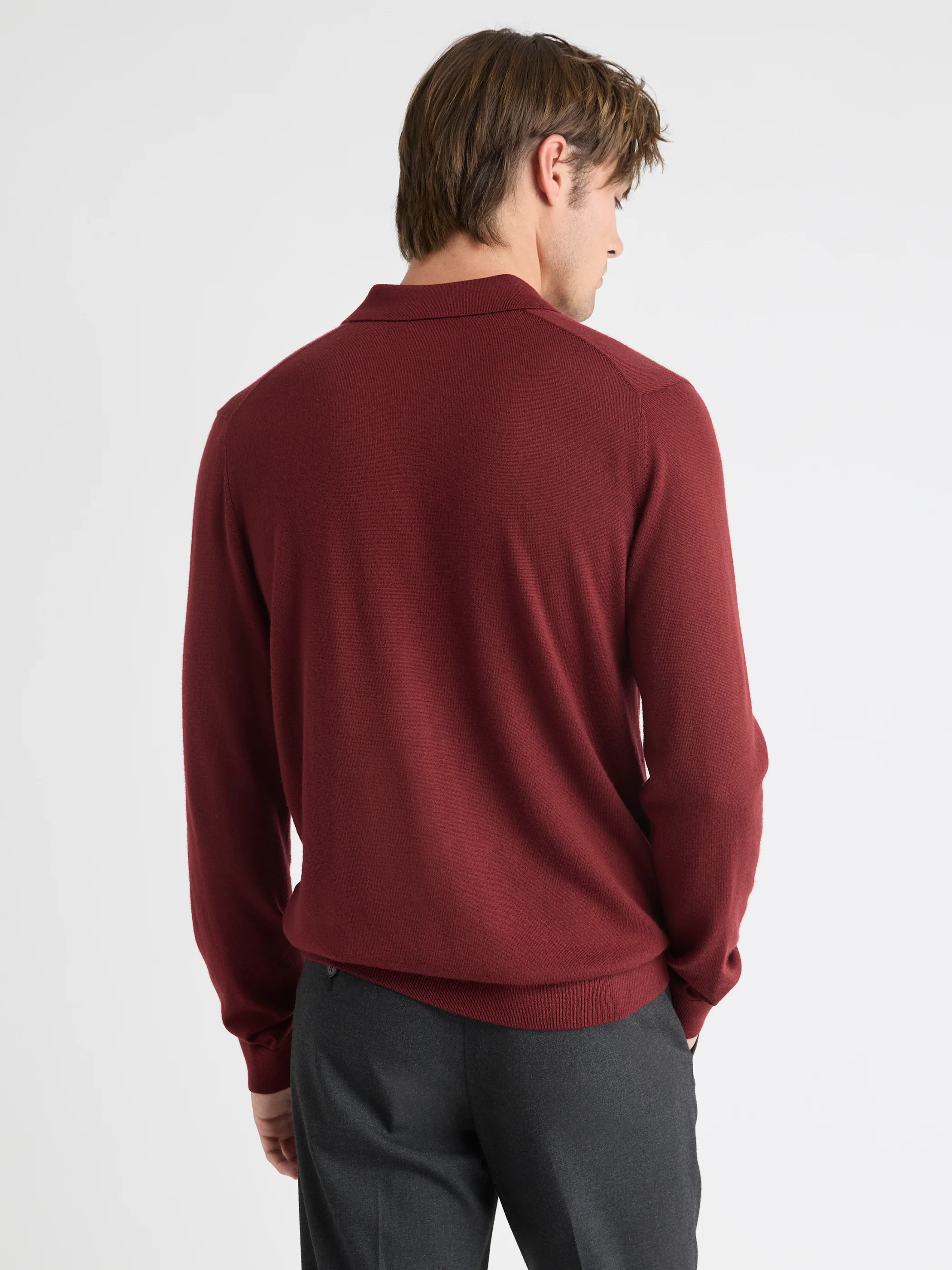 Merino Wool Polo Sweater - Image 33