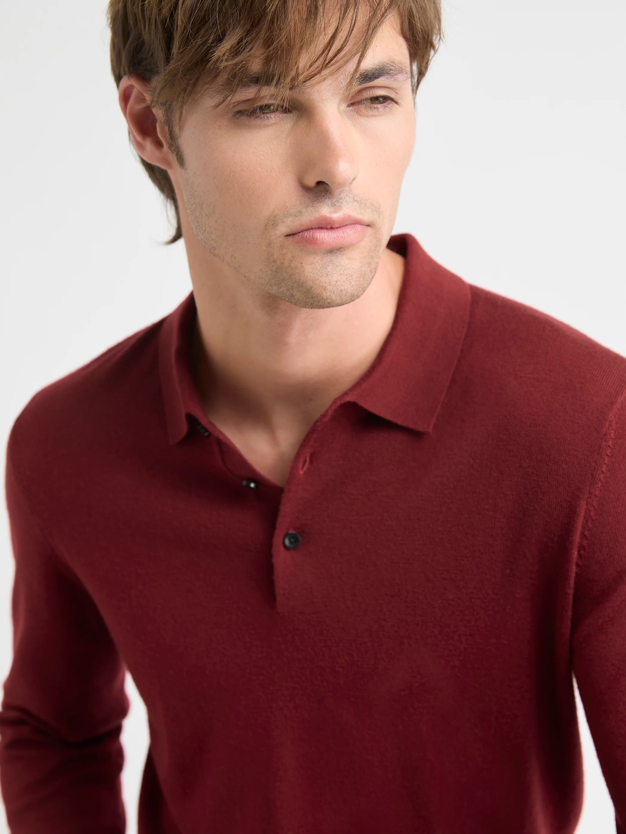 Merino Wool Polo Sweater - Image 36