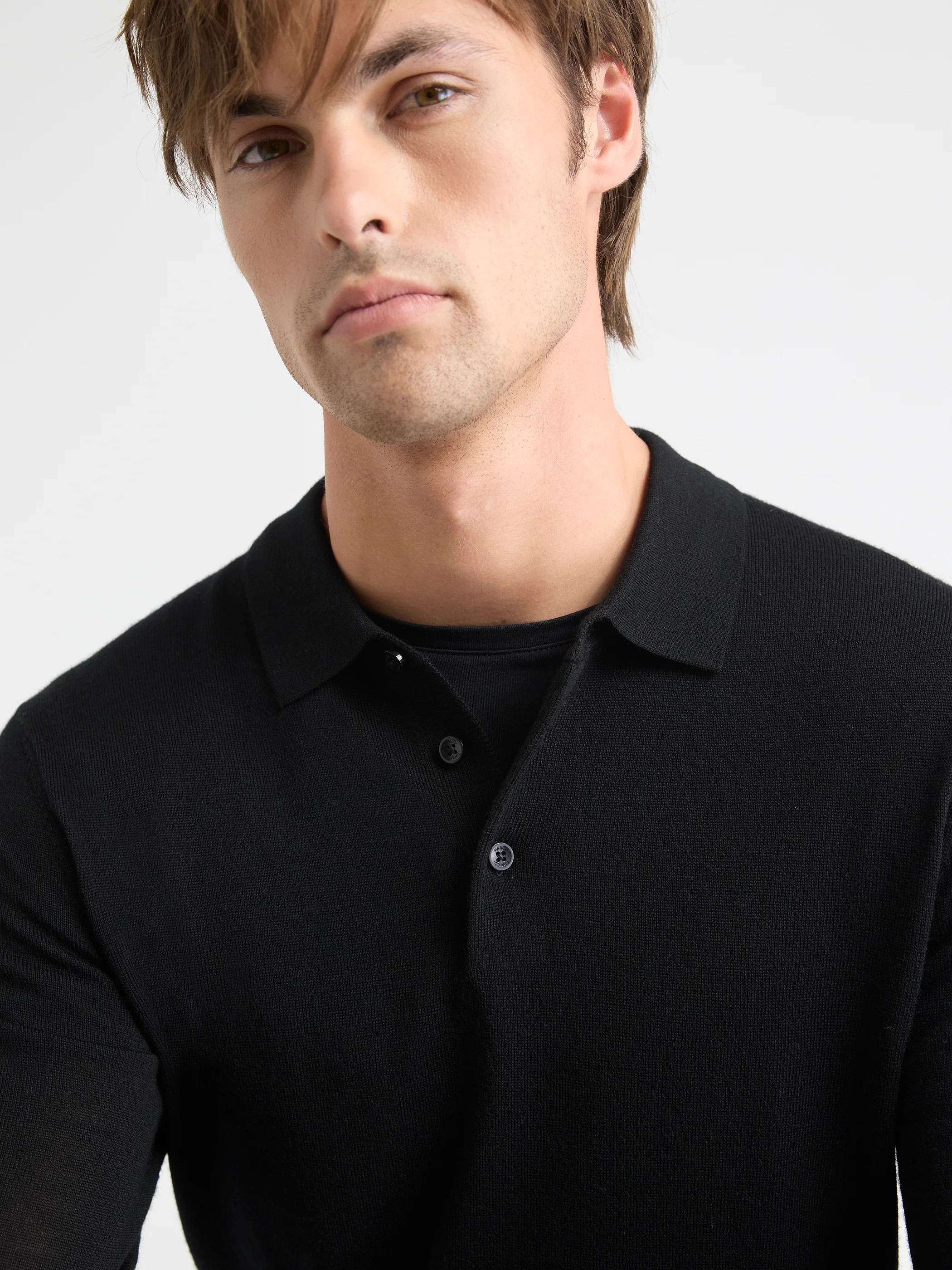 Merino Wool Polo Sweater - Image 6
