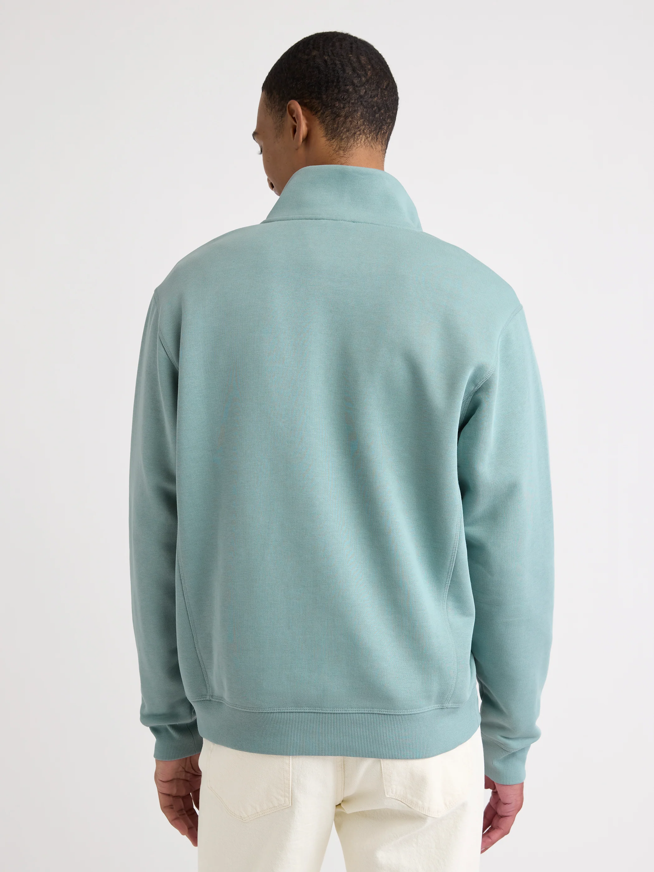 Long-Sleeve Half-Zip Mock-Neck Sweater - Image 10